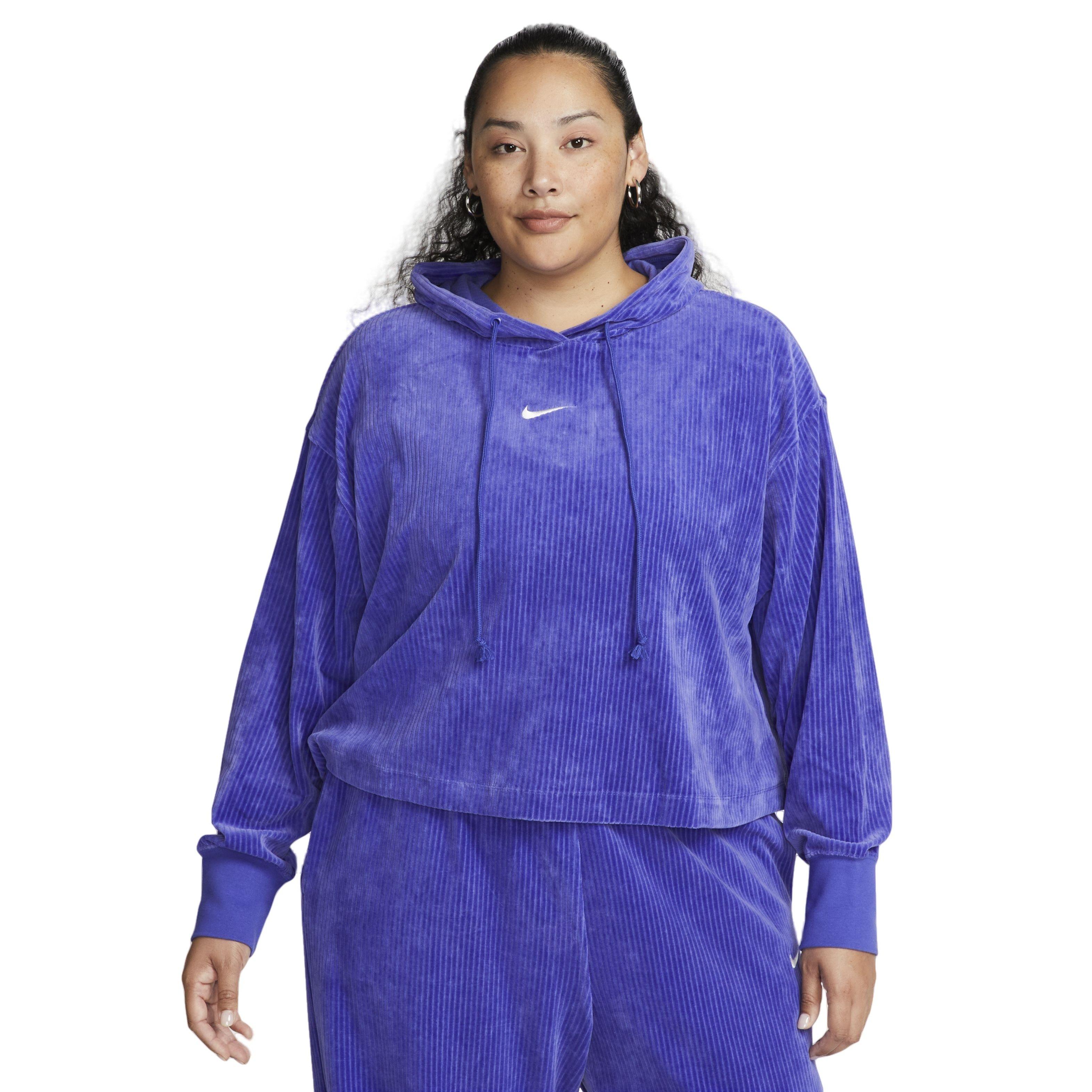 Blue nike clearance velvet hoodie