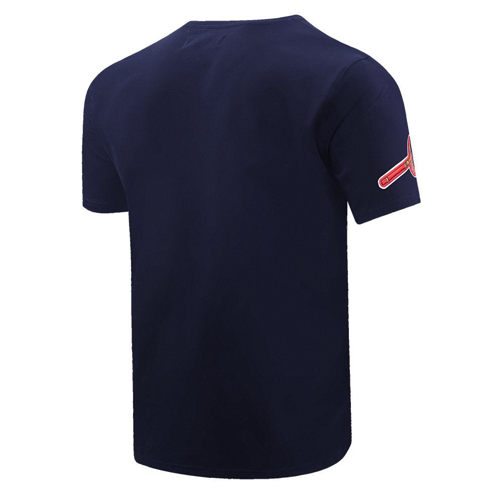 Pro Standard Men's MLB Atlanta Braves Old English Tee -Navy - NAVY Thumbnail View 4