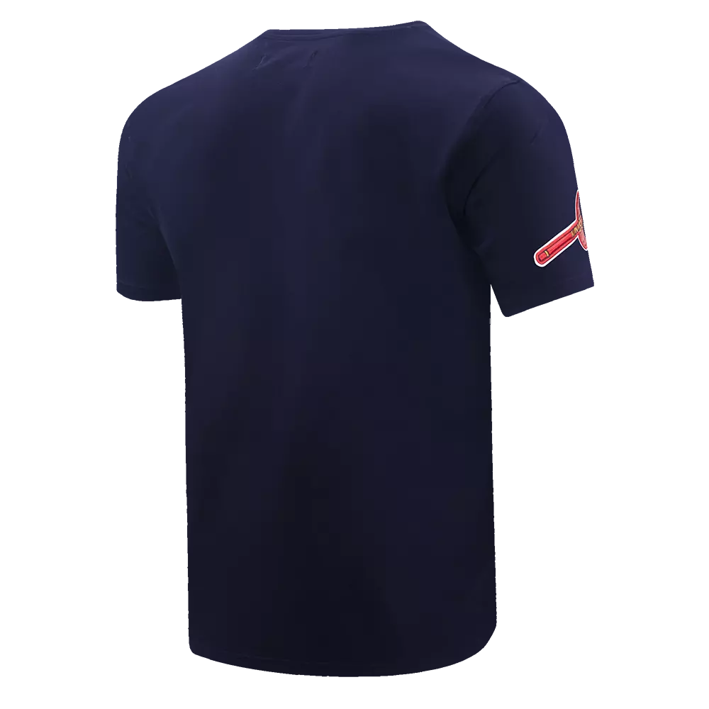 Pro Standard Men's MLB Atlanta Braves Old English Tee -Navy - NAVY