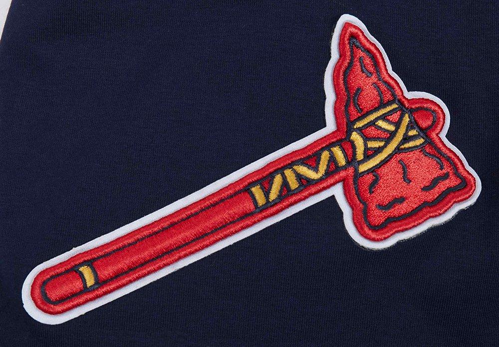 Pro Standard Men's MLB Atlanta Braves Old English Tee - Navy - NAVY Thumbnail View 6