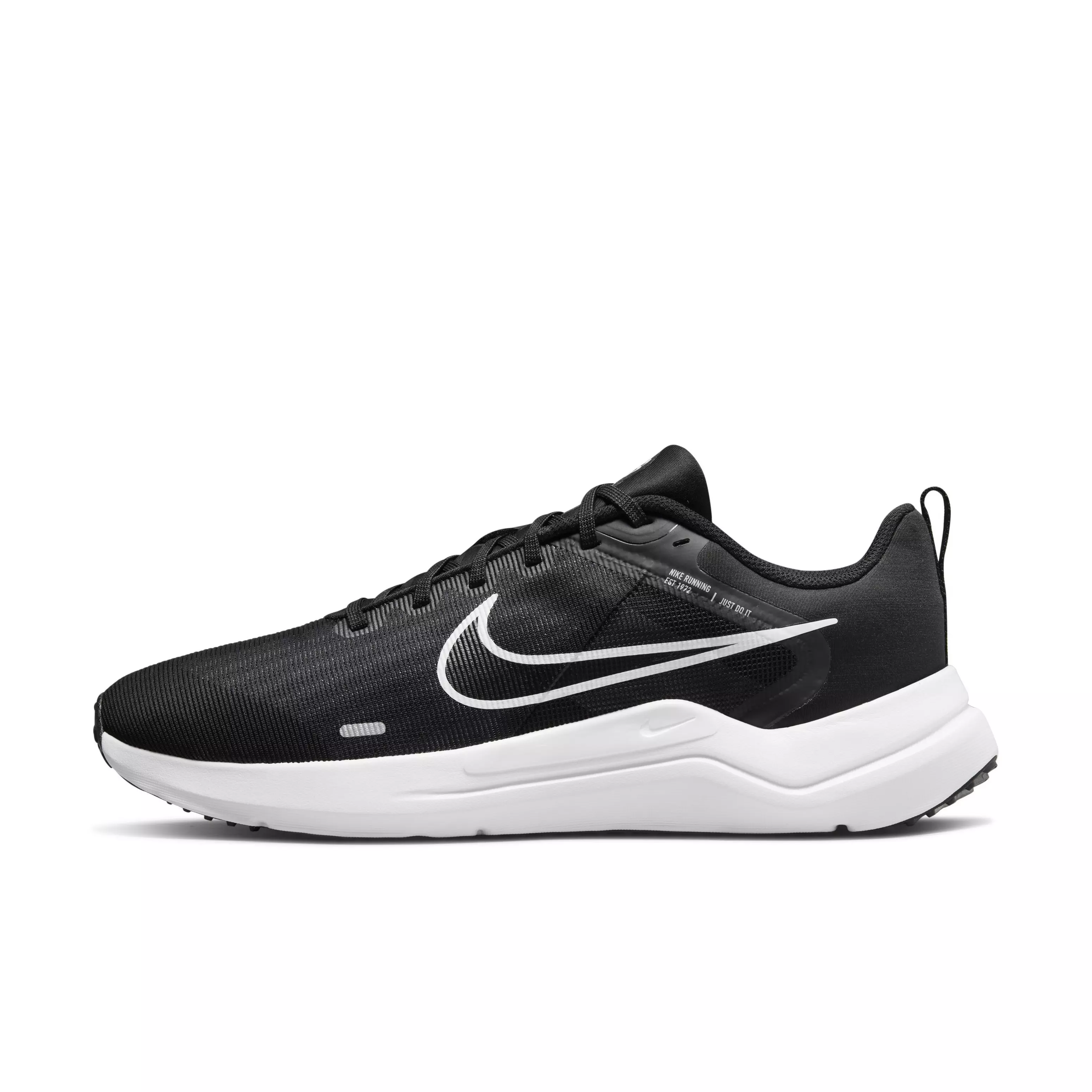 Nike Downshifter 12 "Black/White/Dark Smoke Grey/Pure Platinum" Men's Running Shoe - BLACK/WHITE/DK GREY/PLATINUM