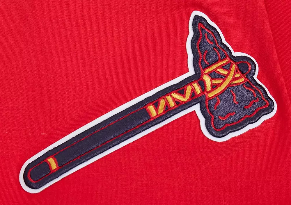 Pro Standard Men's MLB Atlanta Braves Old English Tee - Red - RED