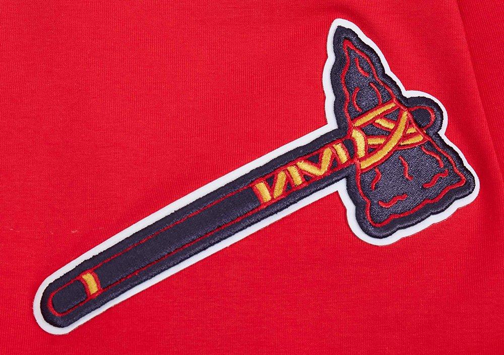 Pro Standard Men's MLB Atlanta Braves Old English Tee -Red - RED Thumbnail View 6