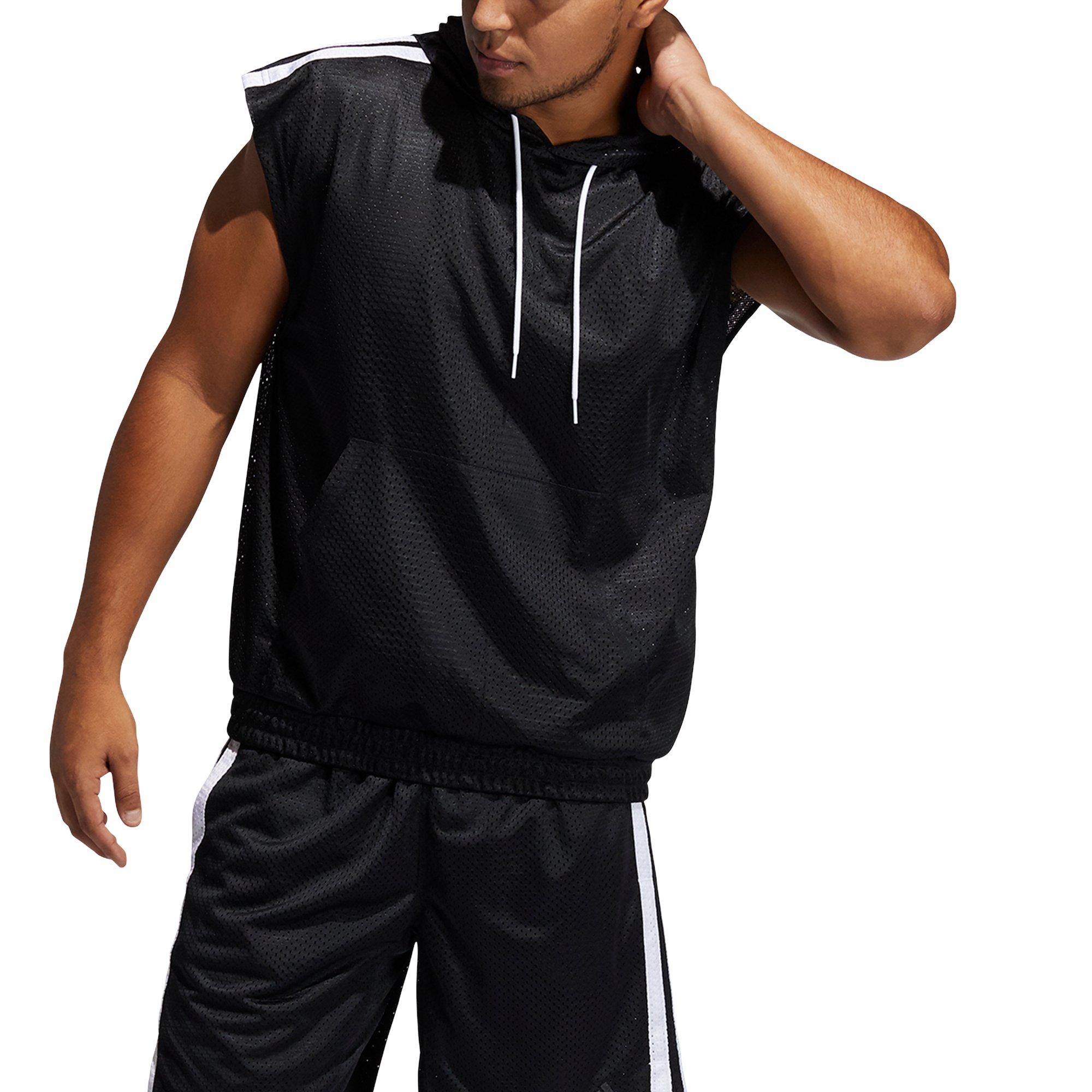 Mens adidas sleeveless discount hoodie