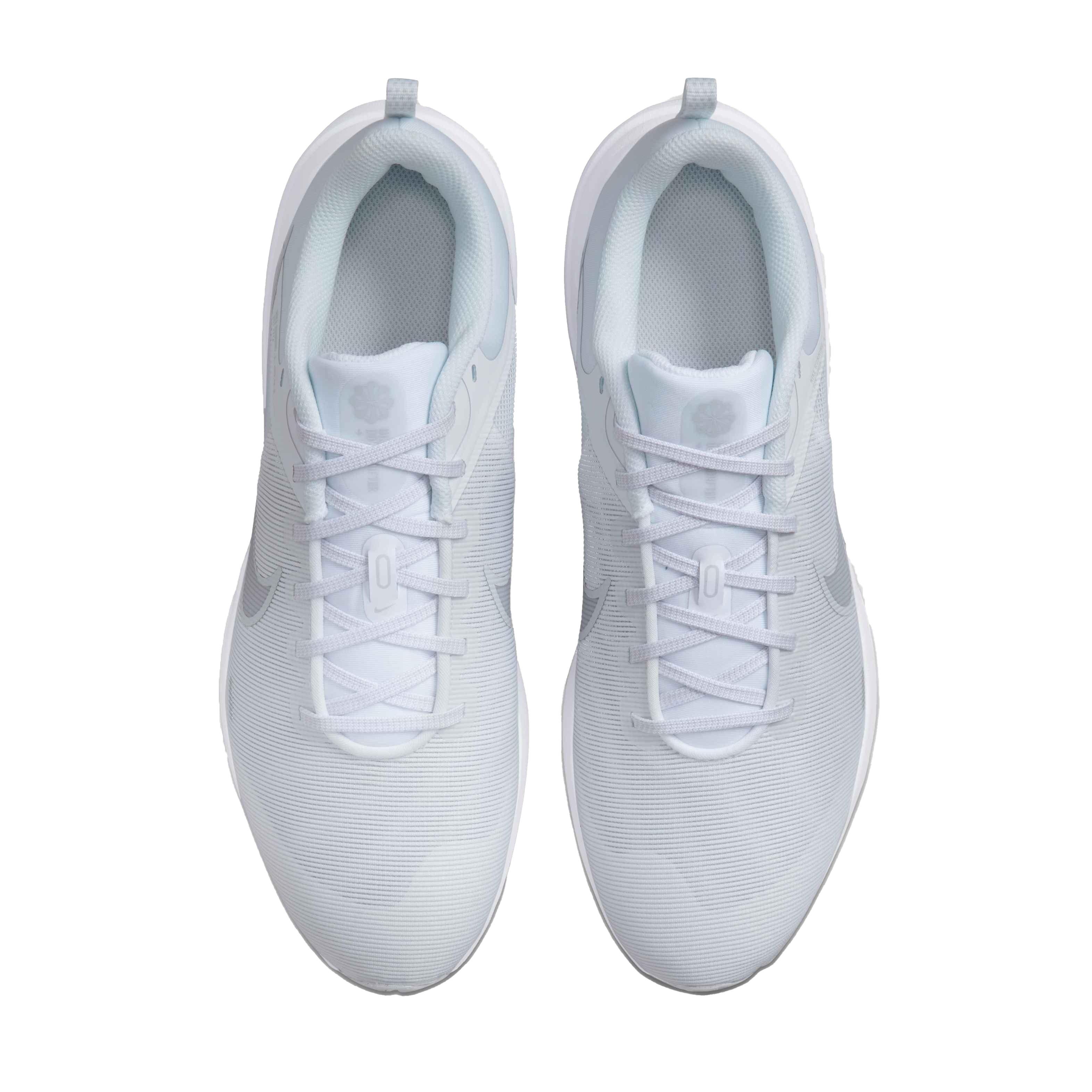 Nike Downshifter 12 "White/Pure Platinum/White" Men's Running Shoe - WHITE/PLATINUM/WHITE Thumbnail View 4
