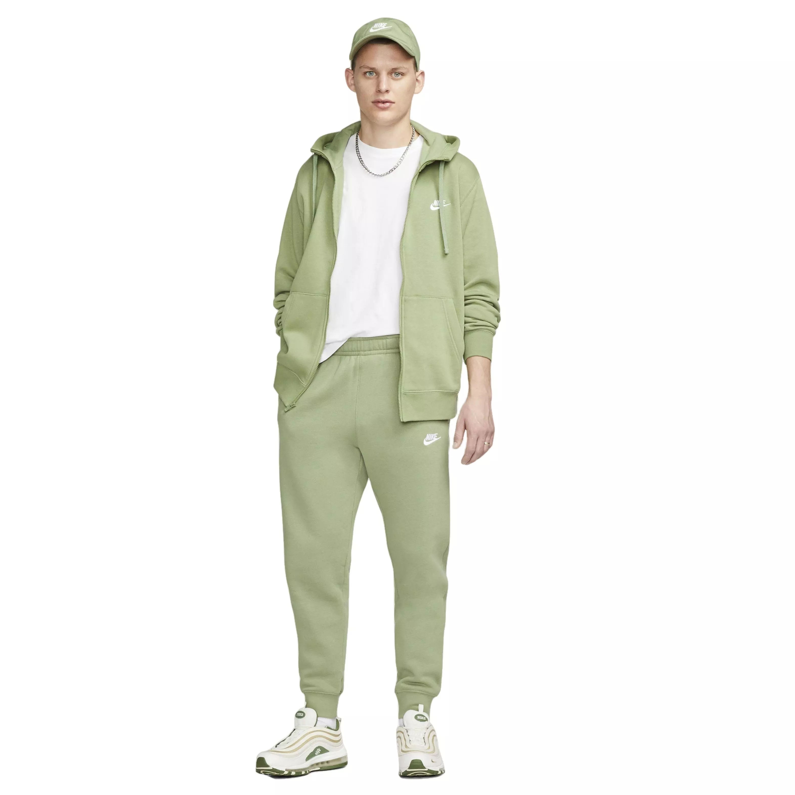 Nike Men's Sportswear Club Fleece BB Joggers-Green - GREEN