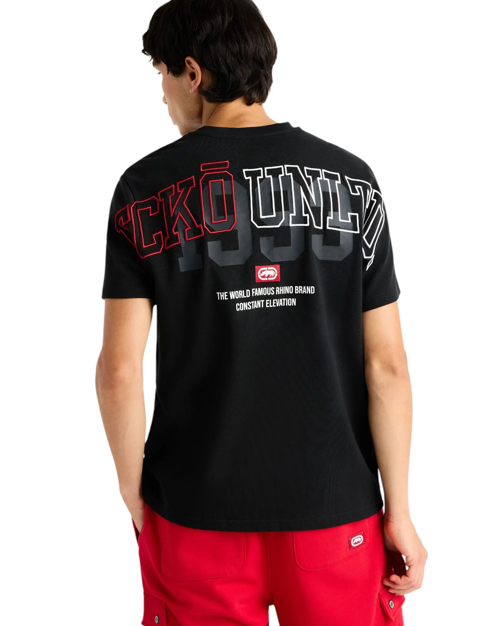 ecko unltd. Men's Cornerstone Short Sleeve Knit Tee - Black - BLACK