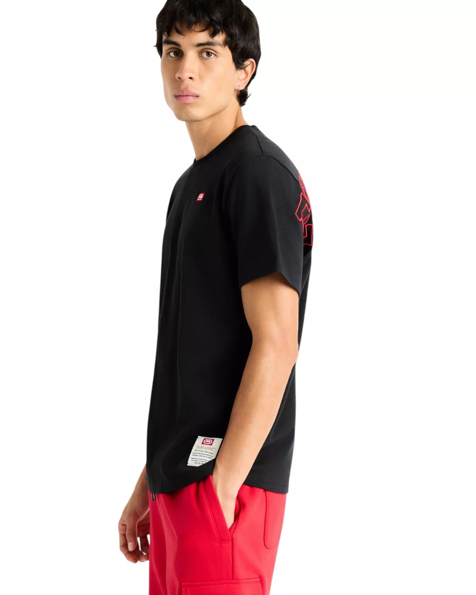 ecko unltd. Men's Cornerstone Short Sleeve Knit Tee - Black - BLACK