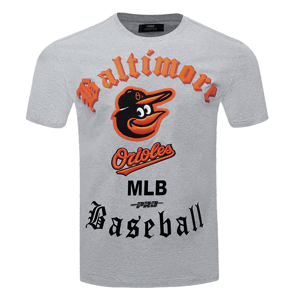 Pro Standard Men's MLB Baltimore Orioles Old English Tee -Grey - GREY Thumbnail View 1