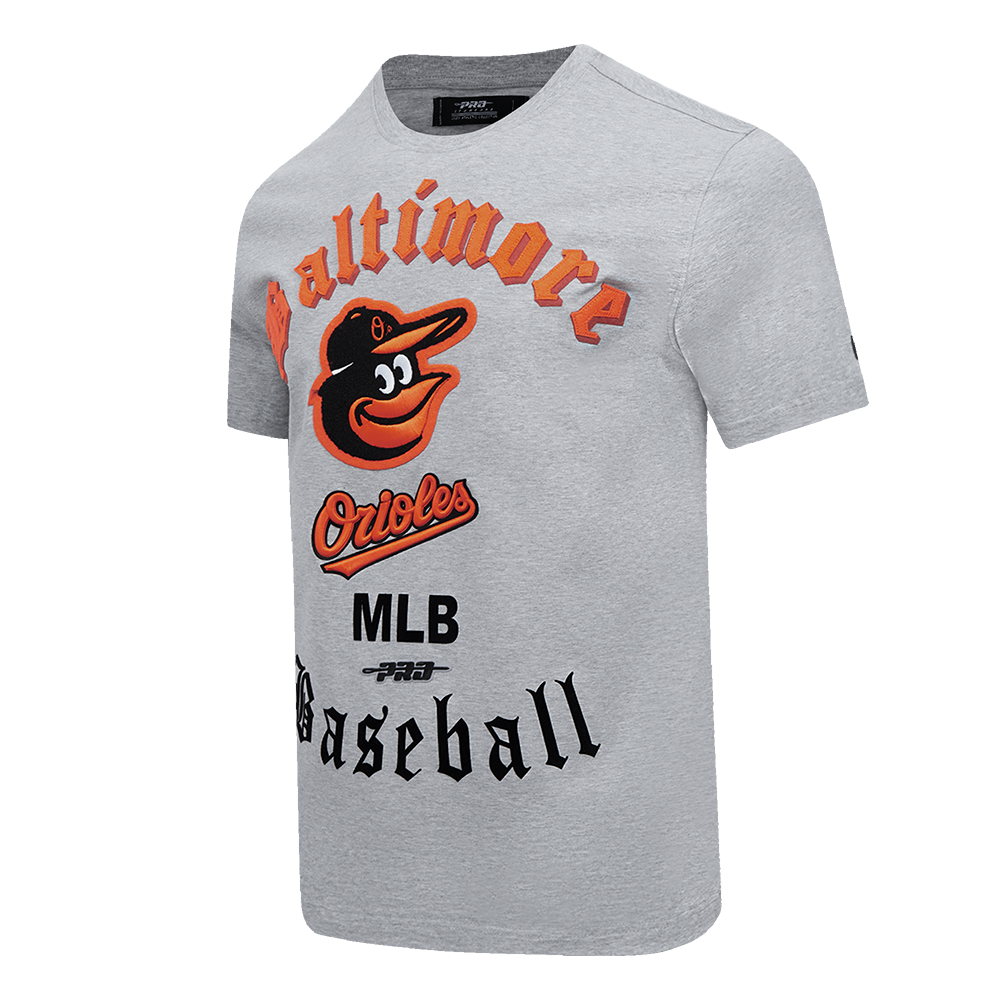 Pro Standard Men's MLB Baltimore Orioles Old English Tee -Grey - GREY Thumbnail View 3