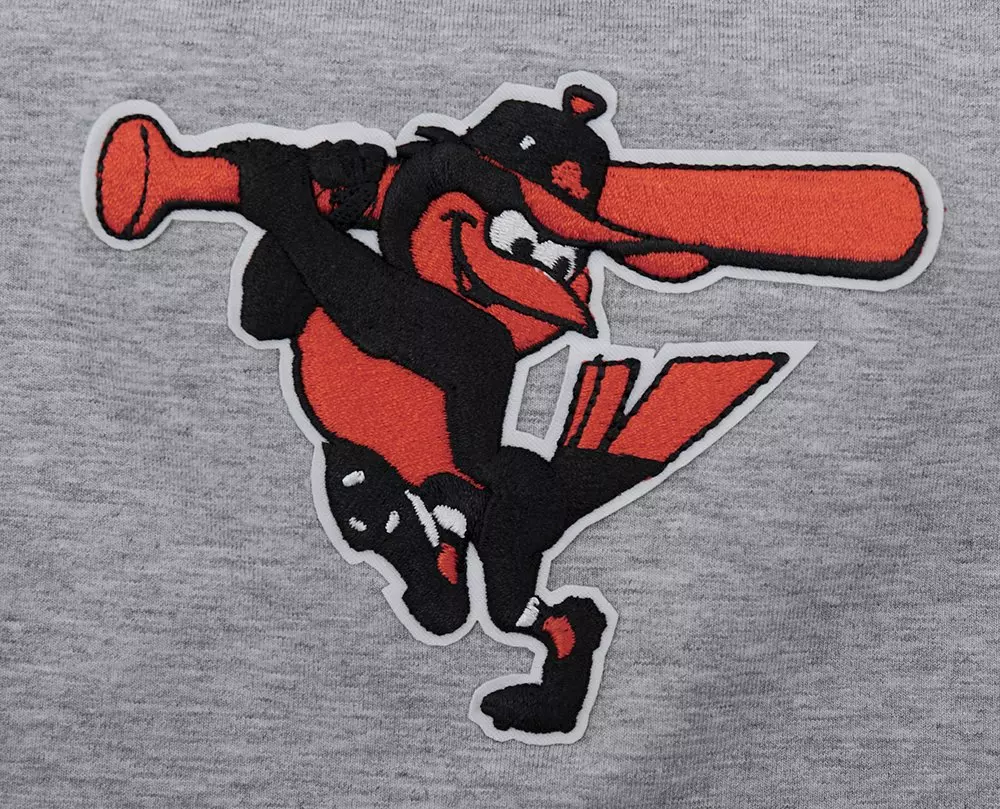 Pro Standard Men's MLB Baltimore Orioles Old English Tee - Grey - GREY