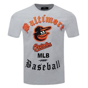 Pro Standard Men's MLB Baltimore Orioles Old English Tee -Grey