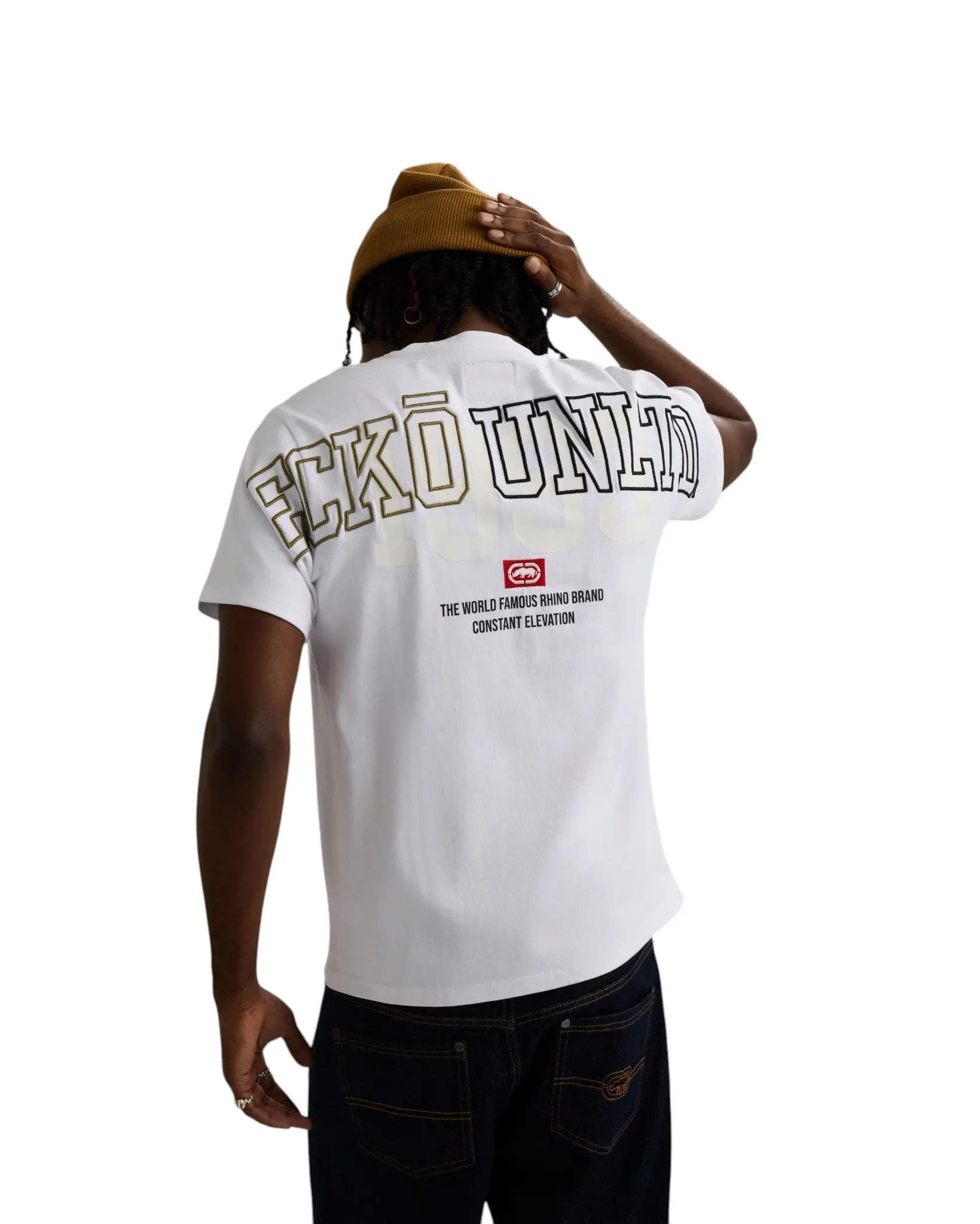 ecko unltd. Men's Cornerstone Short Sleeve Knit Tee - White - WHITE