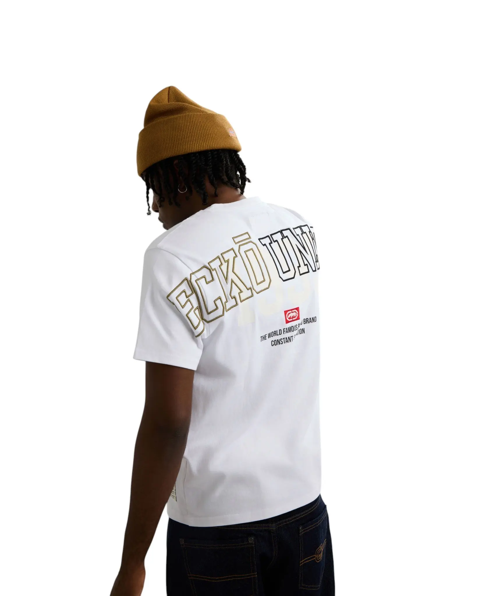 ecko unltd. Men's Cornerstone Short Sleeve Knit Tee - White - WHITE