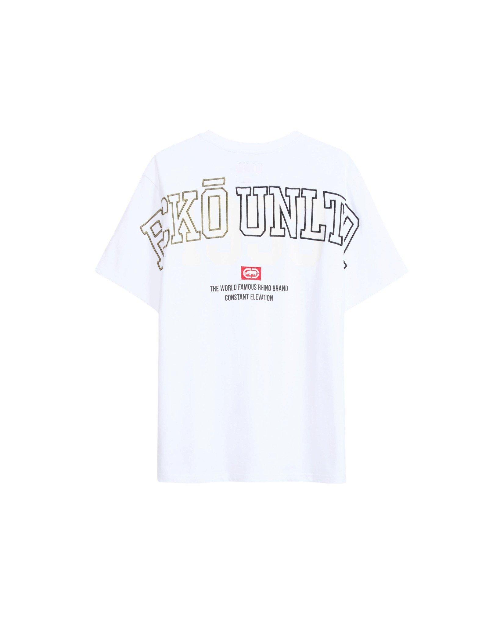 ecko unltd. Men's Cornerstone Short Sleeve Knit Tee - White - WHITE