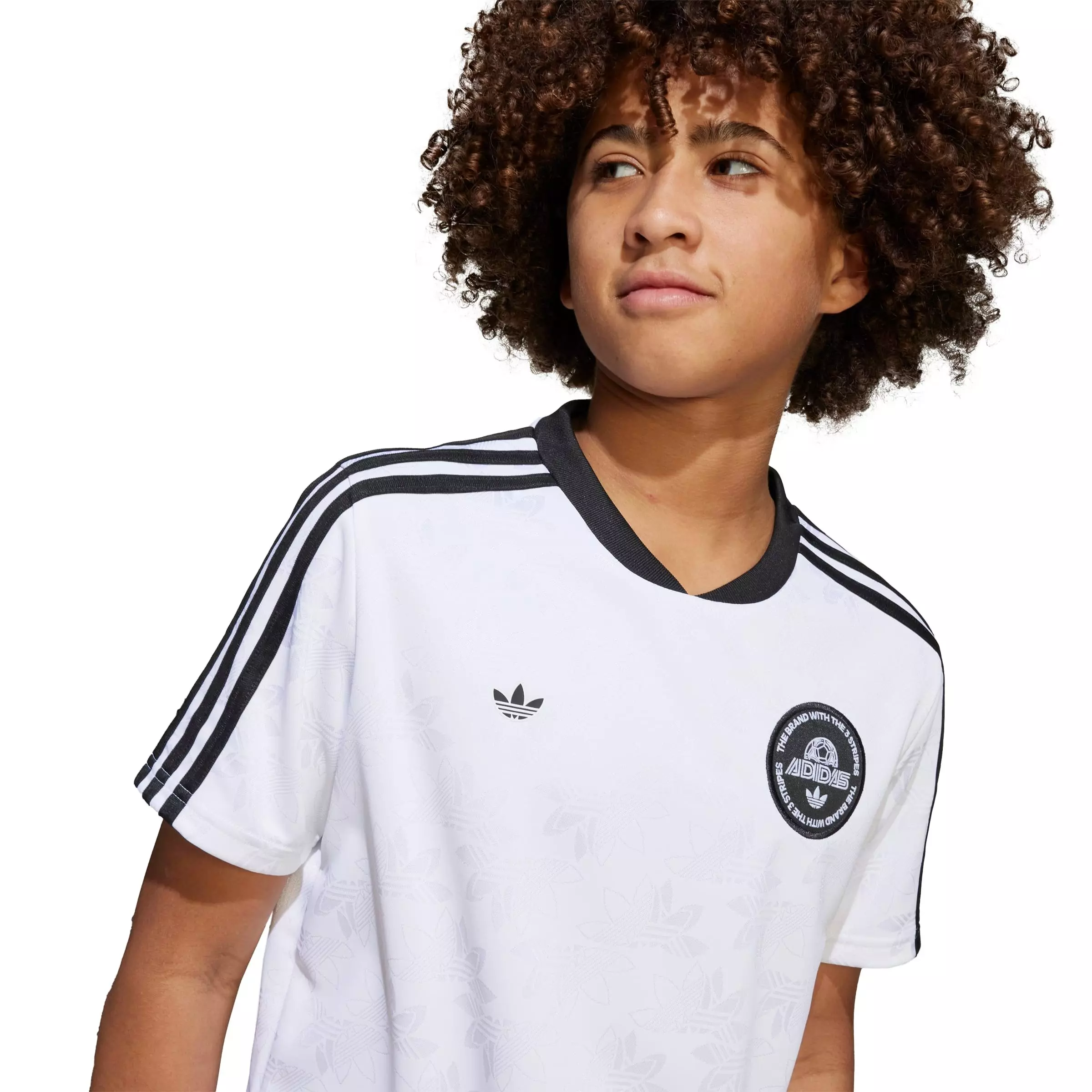 adidas Originals Big Boys' Classic Sport Soccer Tee -White - WHITE