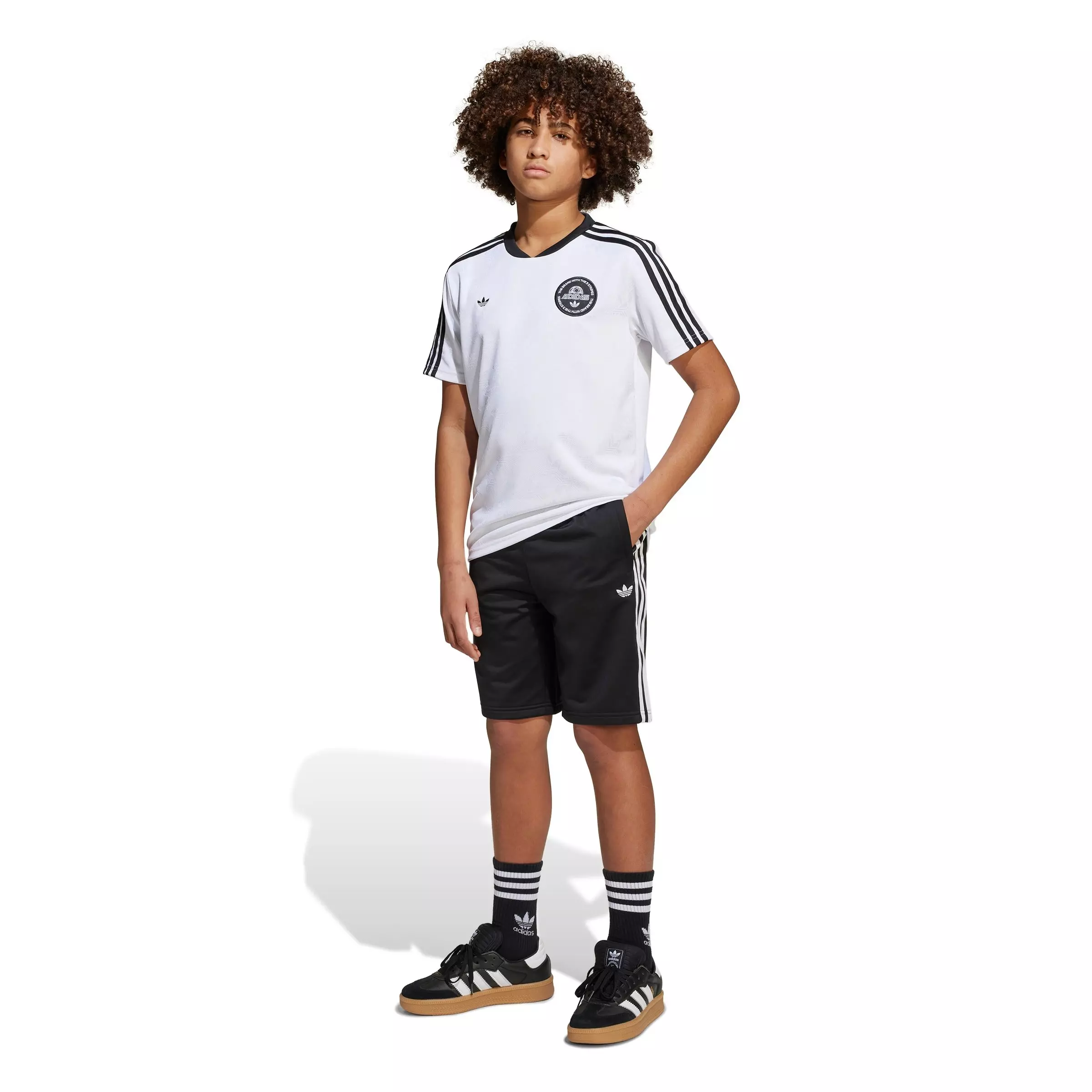 adidas Originals Big Boys' Classic Sport Soccer Tee -White - WHITE