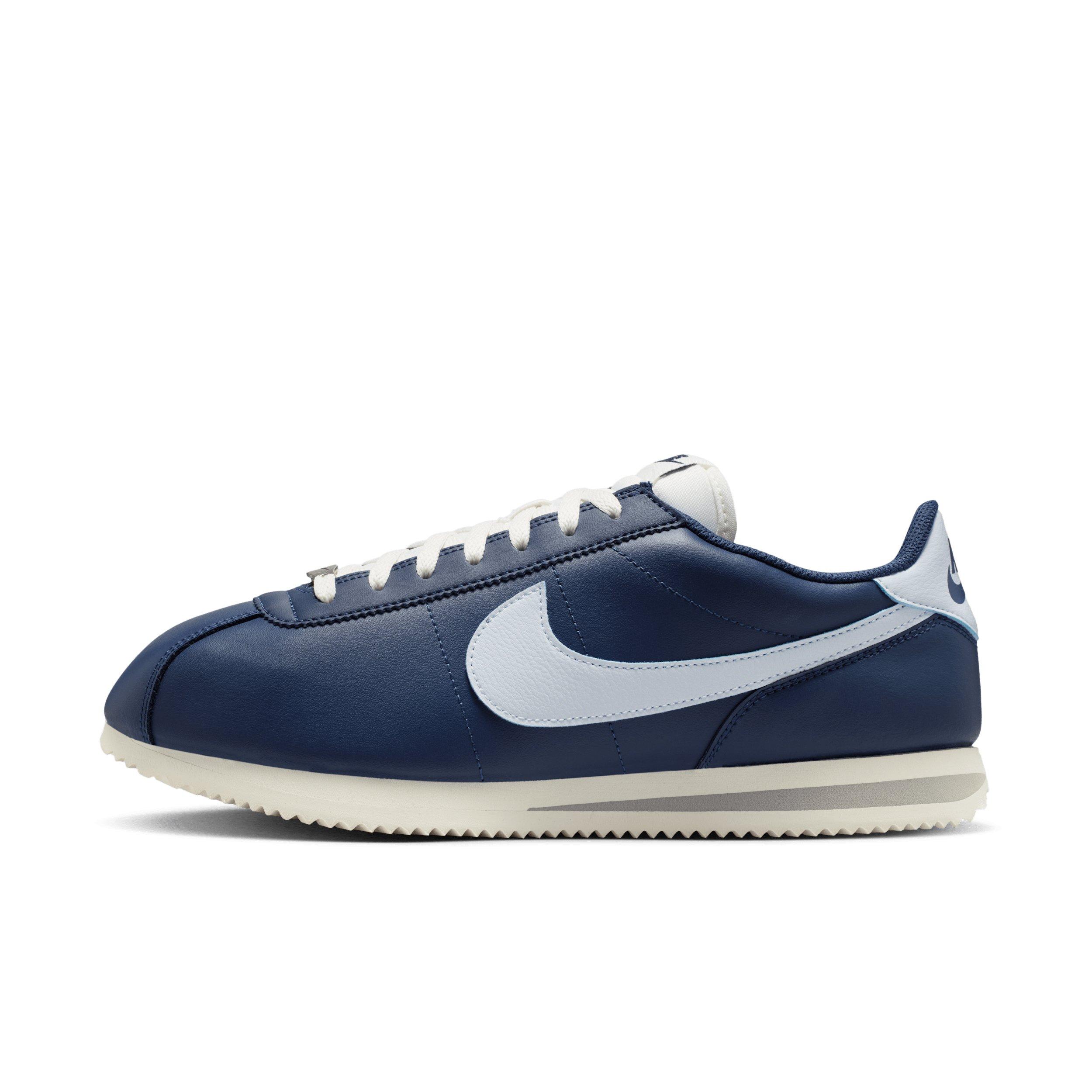 Nike Cortez Leather "Midnight Navy/Sail/Light Smoke Grey/Football Grey" Men's Shoe - NAVY/SAIL/LT GREY/GREY Thumbnail View 2