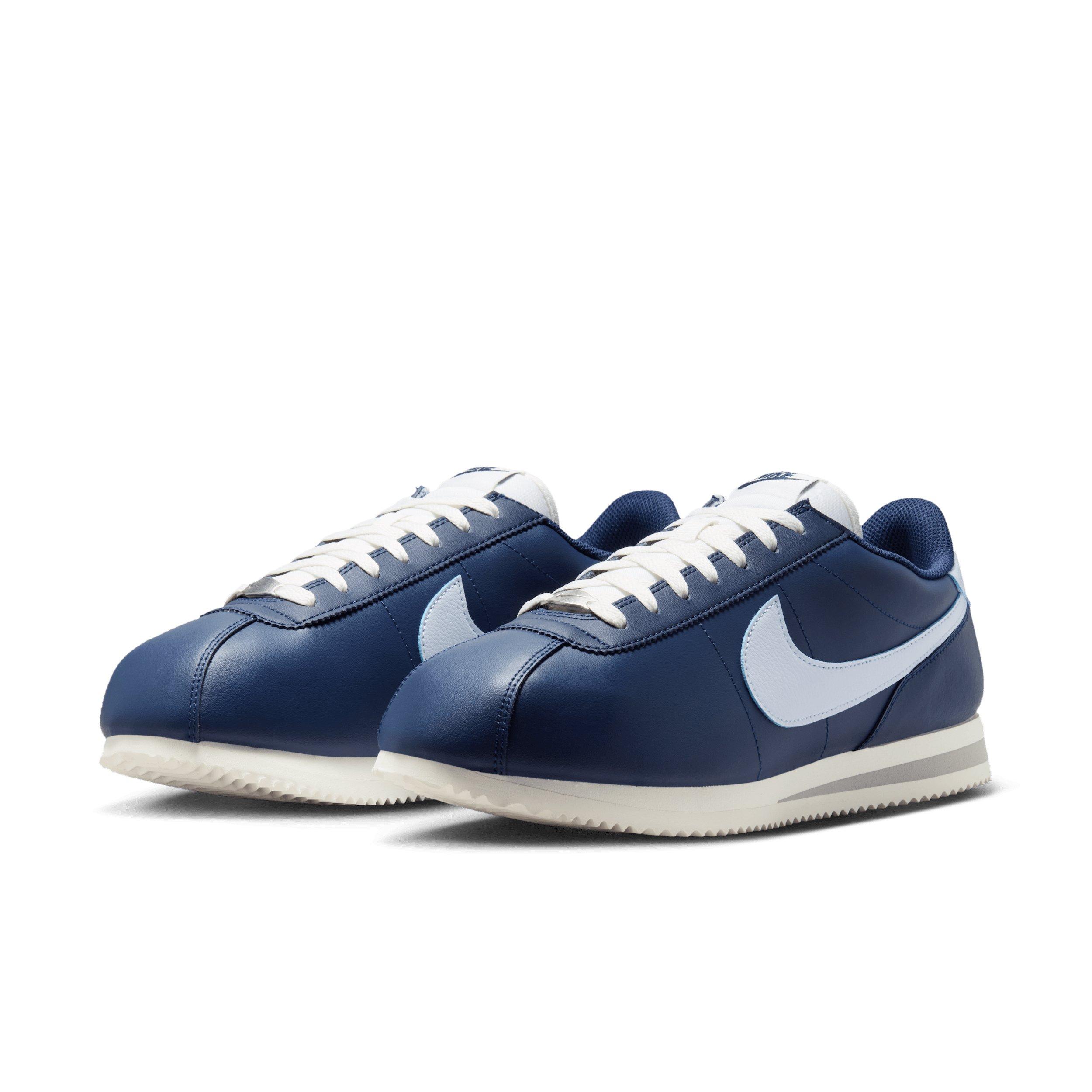 Nike Cortez Leather "Midnight Navy/Sail/Light Smoke Grey/Football Grey" Men's Shoe - NAVY/SAIL/LT GREY/GREY Thumbnail View 3