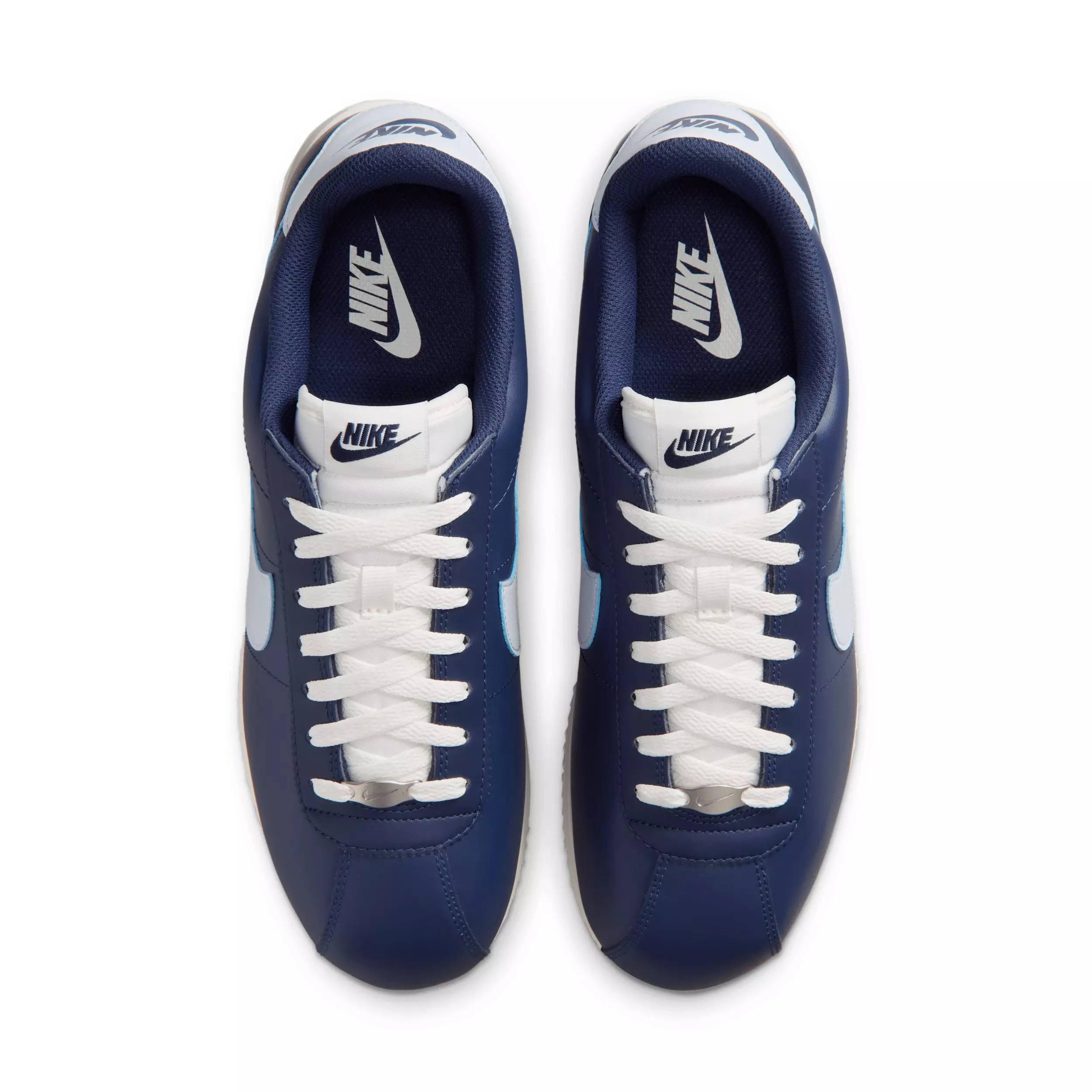 Nike Cortez Leather "Midnight Navy/Sail/Light Smoke Grey/Football Grey" Men's Shoe - NAVY/SAIL/LT GREY/GREY