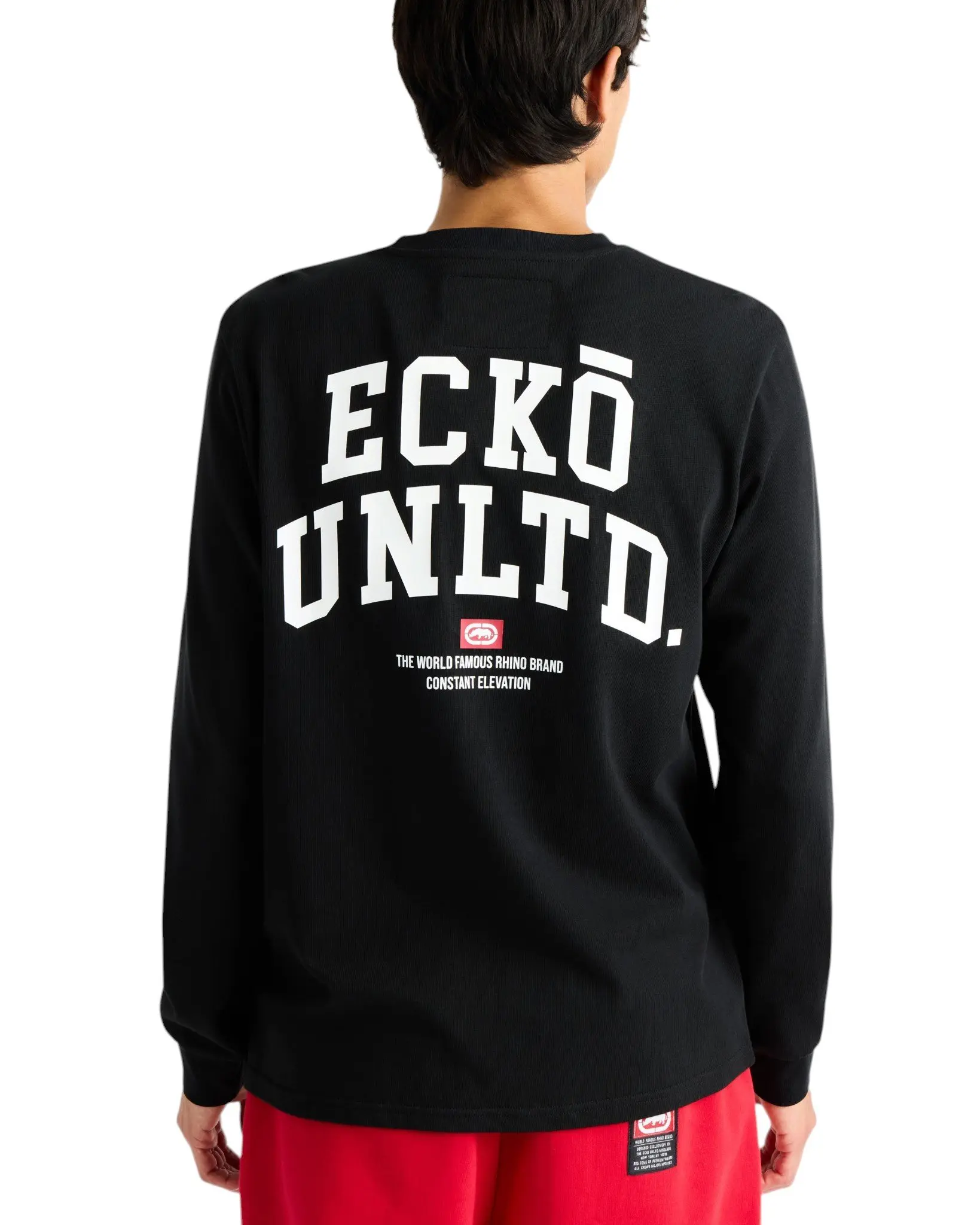 ecko unltd. Men's Classic Rhino Long Sleeve Tee - Black - BLACK