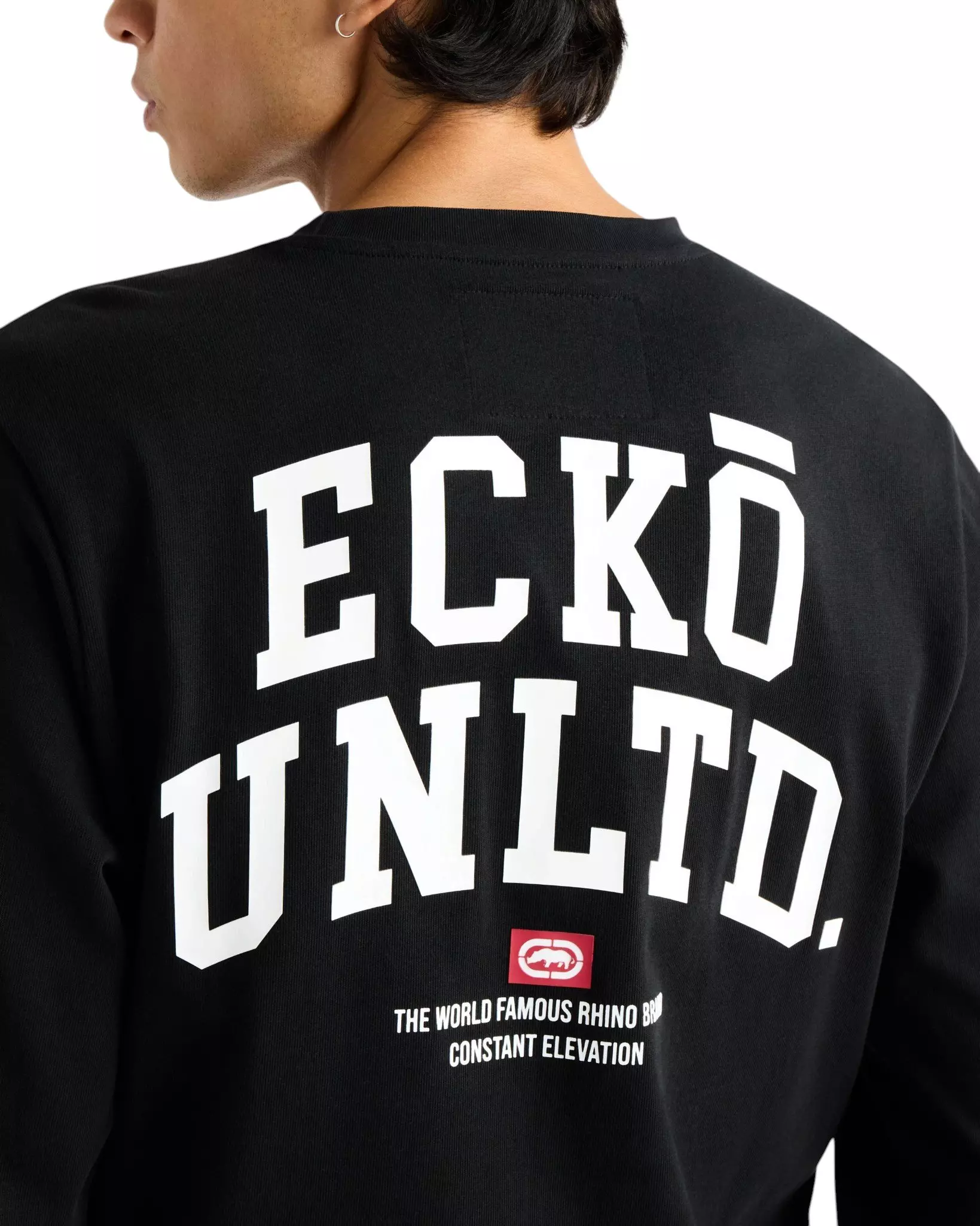 ecko unltd. Men's Classic Rhino Long Sleeve Tee - Black - BLACK