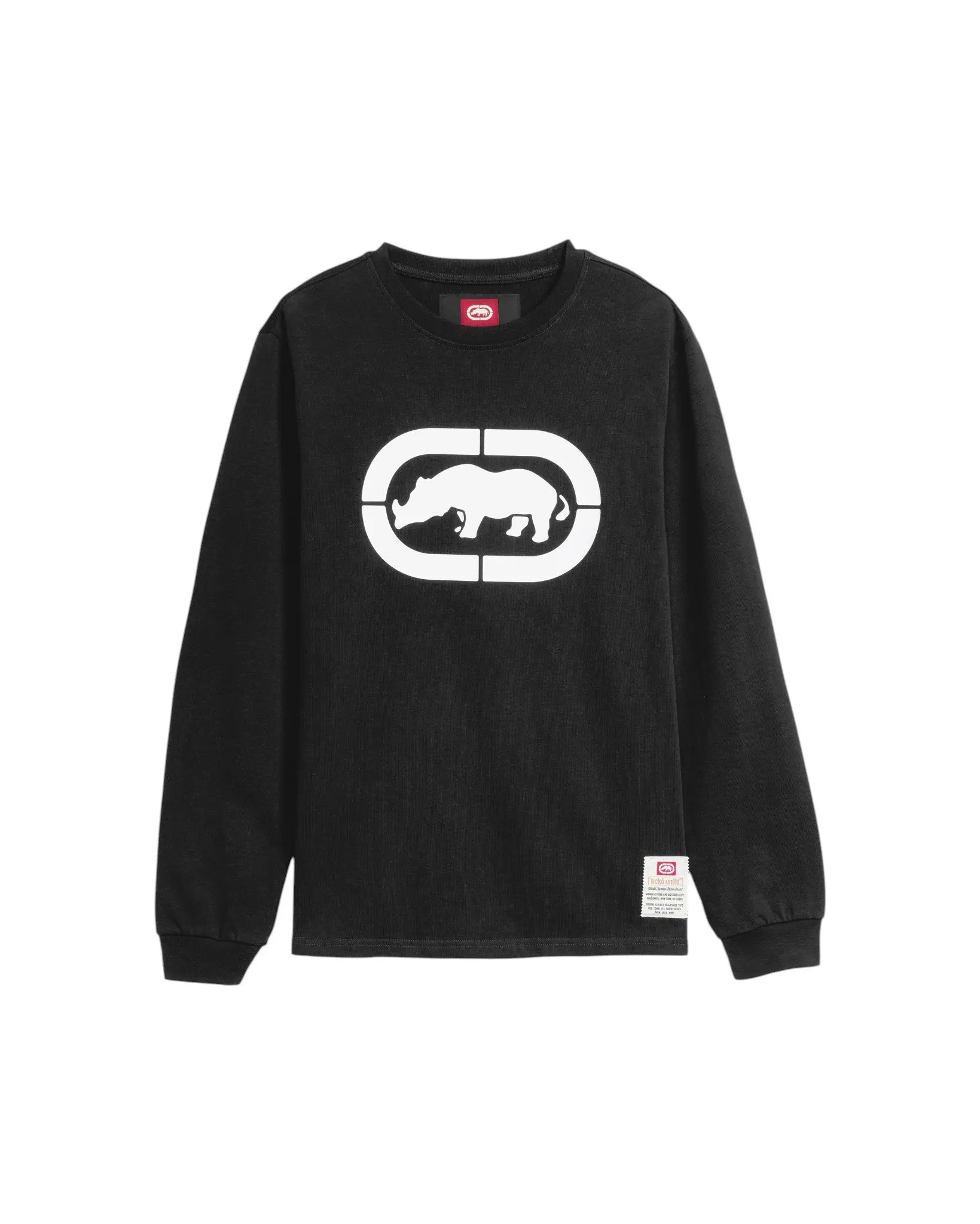 ecko unltd. Men's Classic Rhino Long Sleeve Tee - Black - BLACK