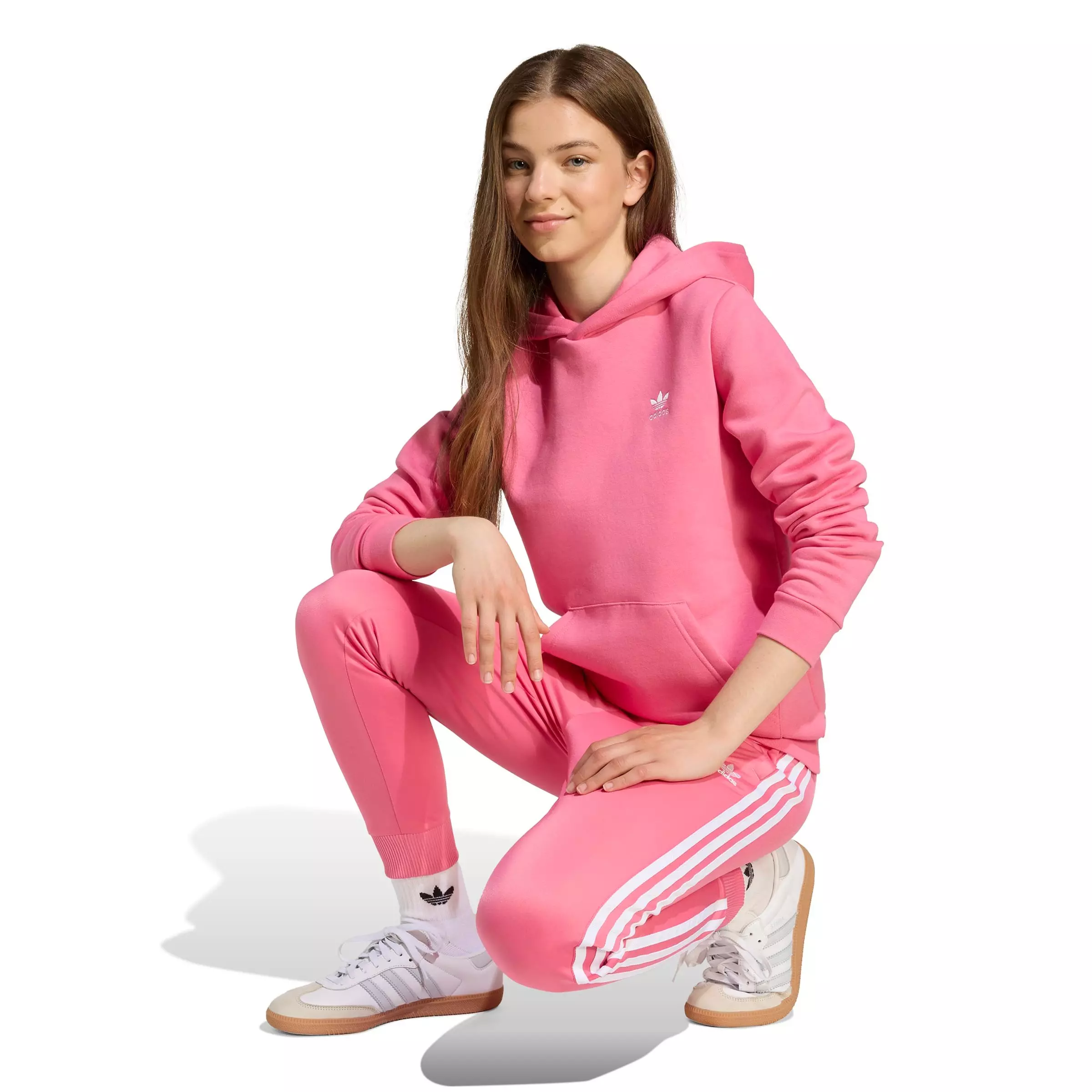 adidas Originals Big Kids' Essentials Hoodie -Pink - PINK