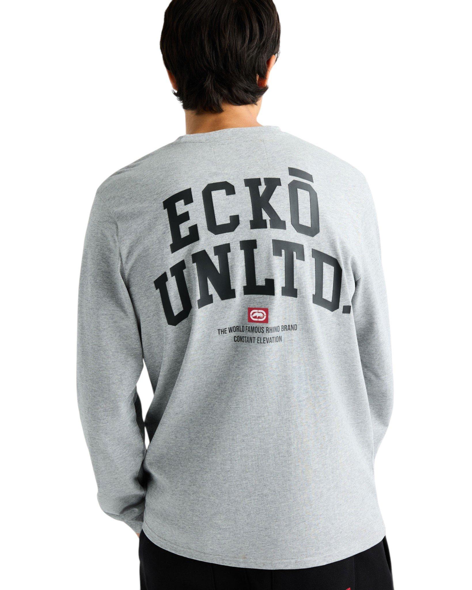 ecko unltd. Men's Classic Rhino Long Sleeve Tee - Grey - GREY