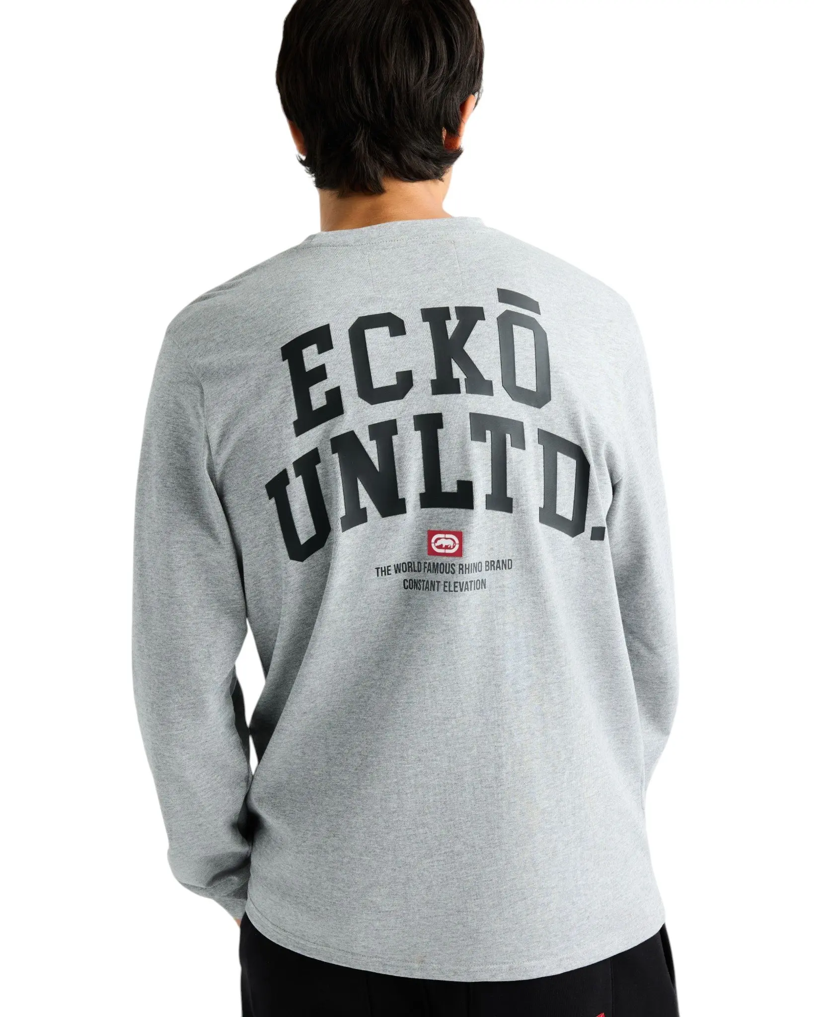 ecko unltd. Men's Classic Rhino Long Sleeve Tee - Grey - GREY