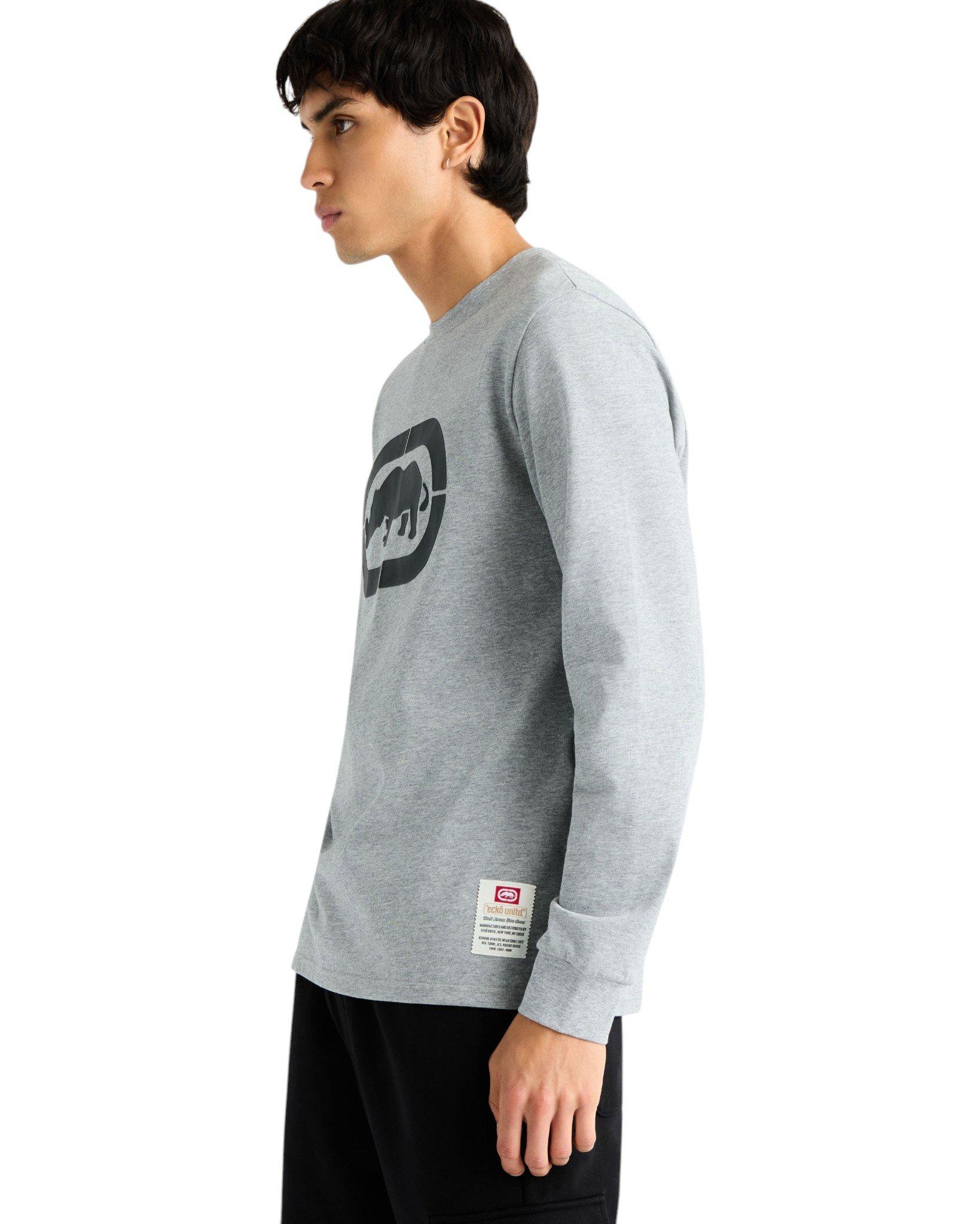 ecko unltd. Men's Classic Rhino Long Sleeve Tee - Grey - GREY