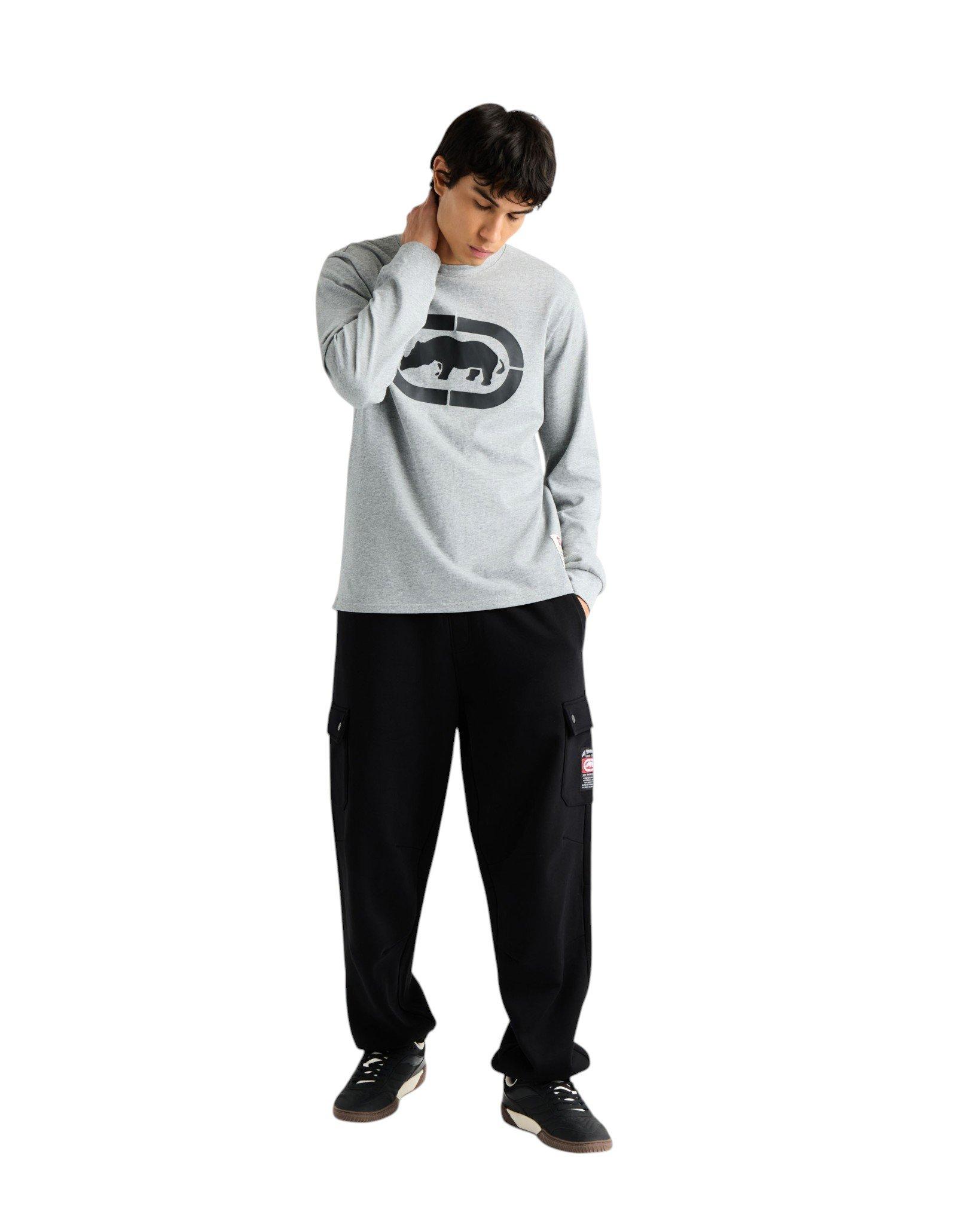 ecko unltd. Men's Classic Rhino Long Sleeve Tee - Grey - GREY