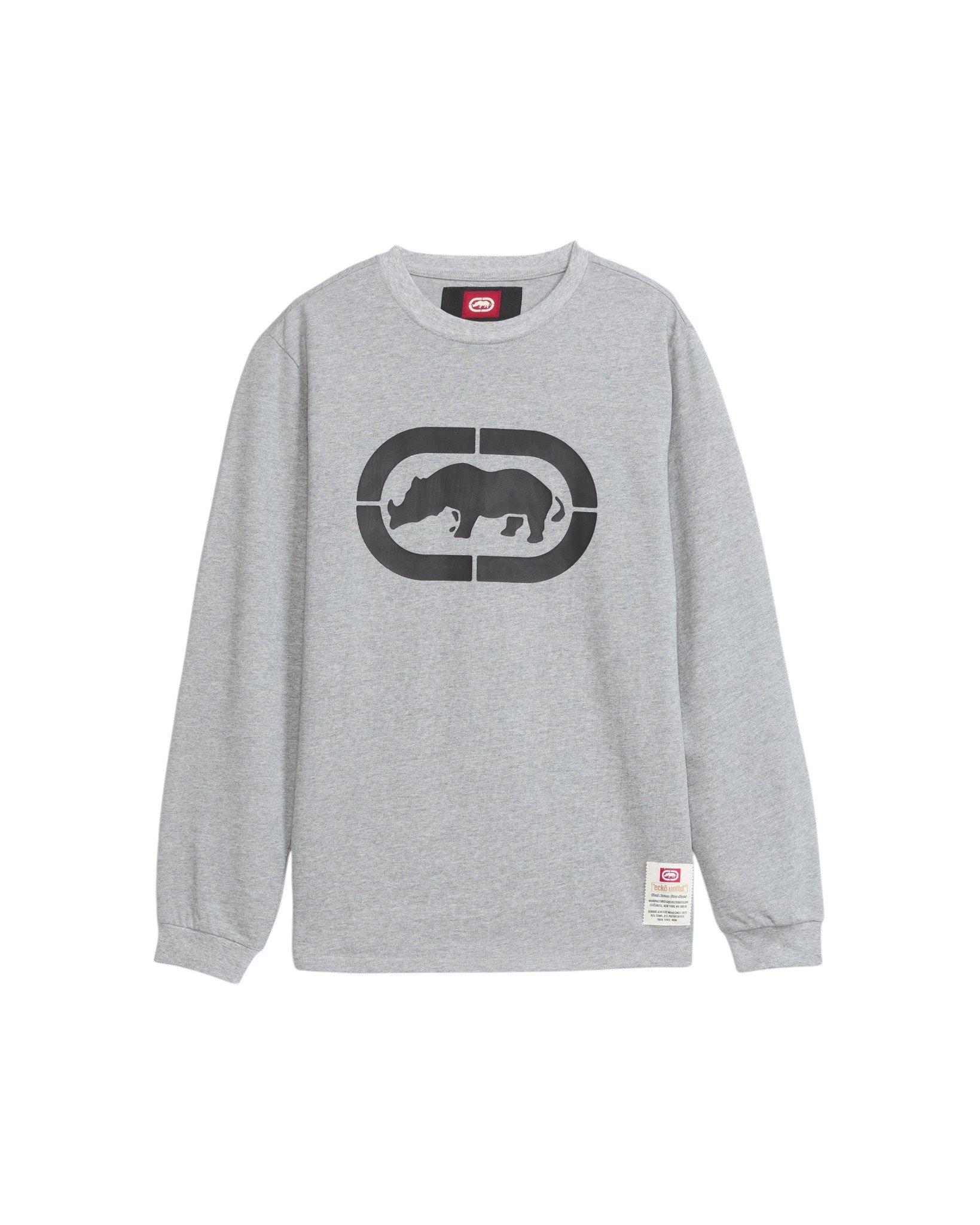 ecko unltd. Men's Classic Rhino Long Sleeve Tee - Grey - GREY
