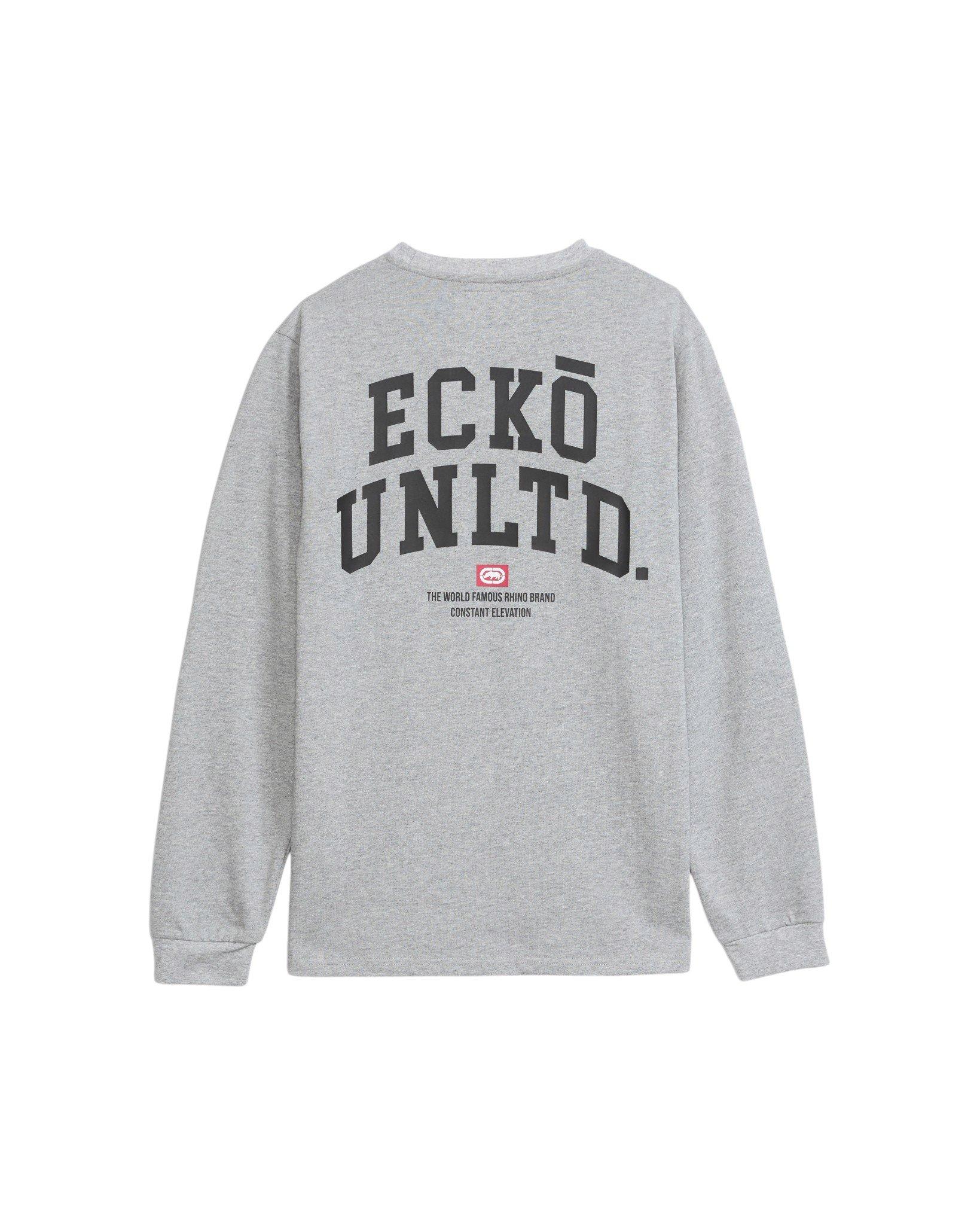ecko unltd. Men's Classic Rhino Long Sleeve Tee - Grey - GREY