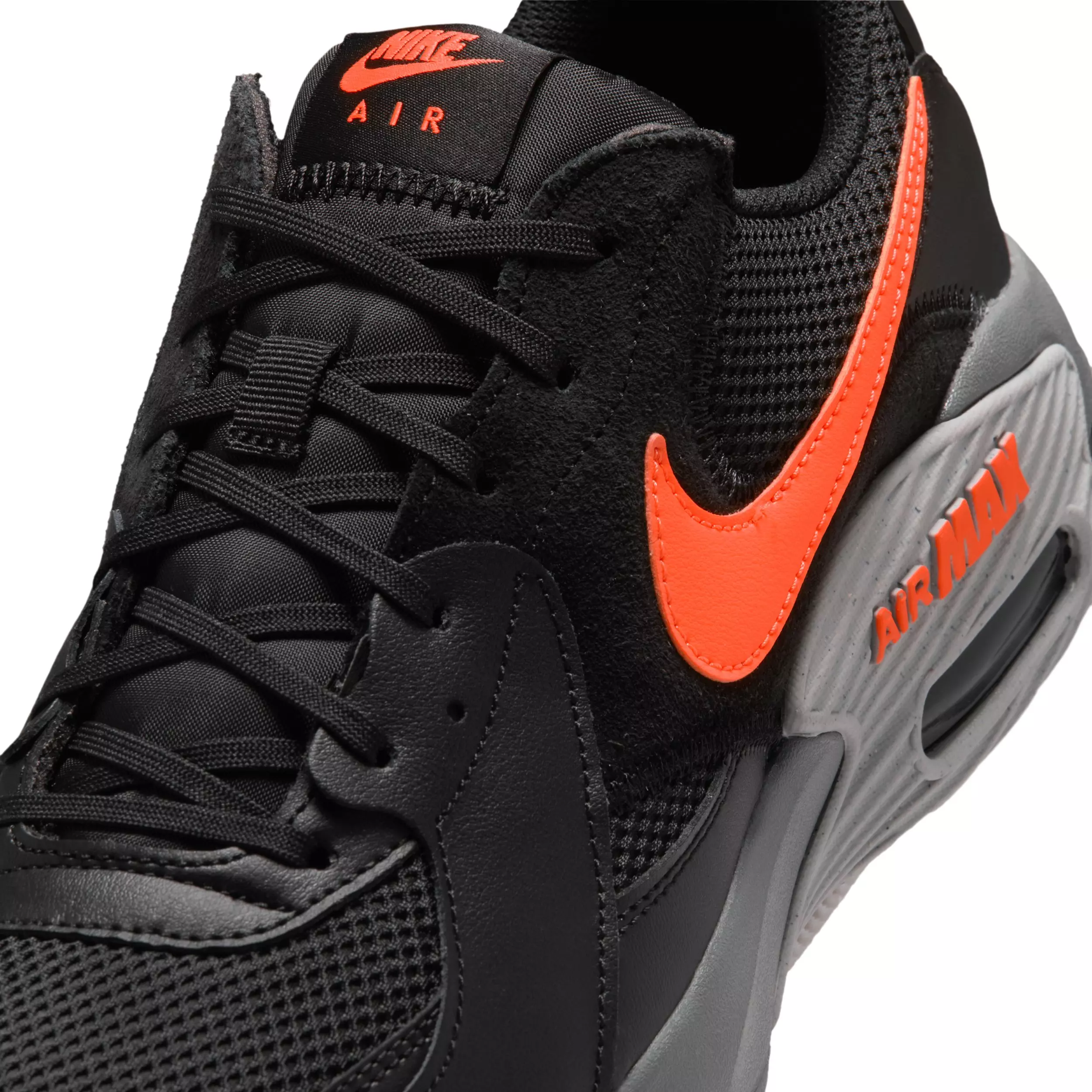 Nike Air Max Excee "Black/Smoke Grey/Light Smoke Grey/Hyper Crimson" Men's Shoe - BLACK/GREY/LT GREY/CRIMSON