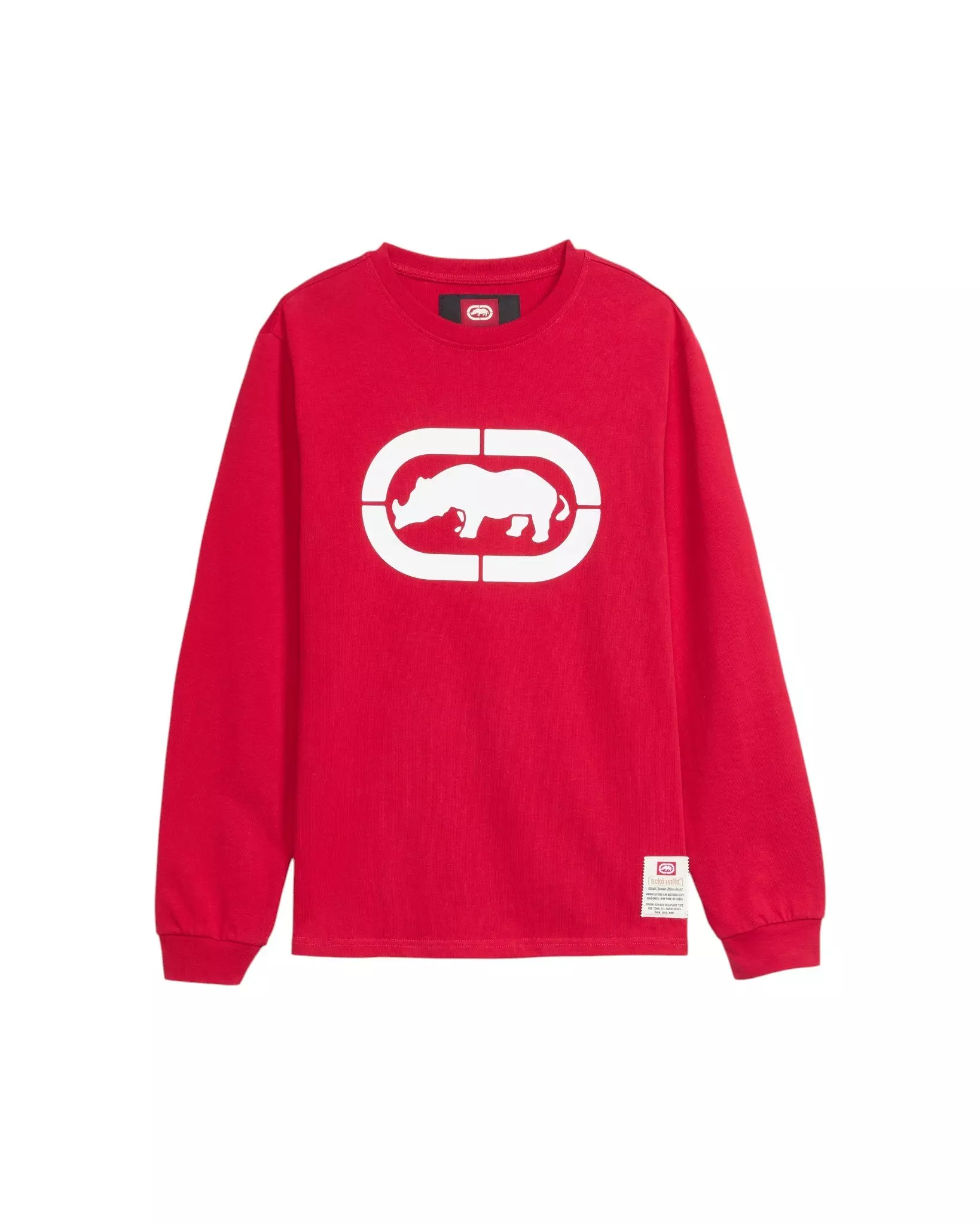 ecko unltd. Men's Classic Rhino Long Sleeve Tee - Red - RED