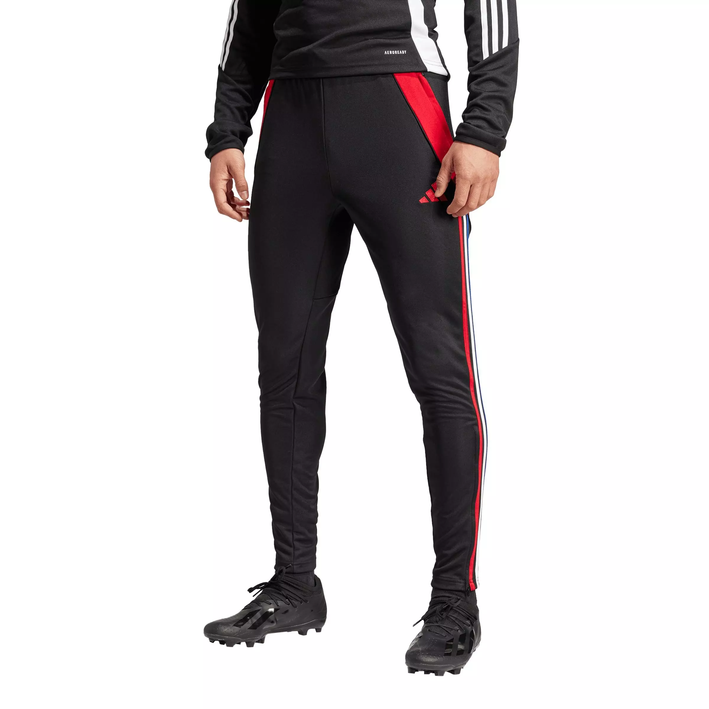 adidas Men's Tiro 24 Soccer Training Tracksuit Bottoms - Black/Red - BLACK/RED