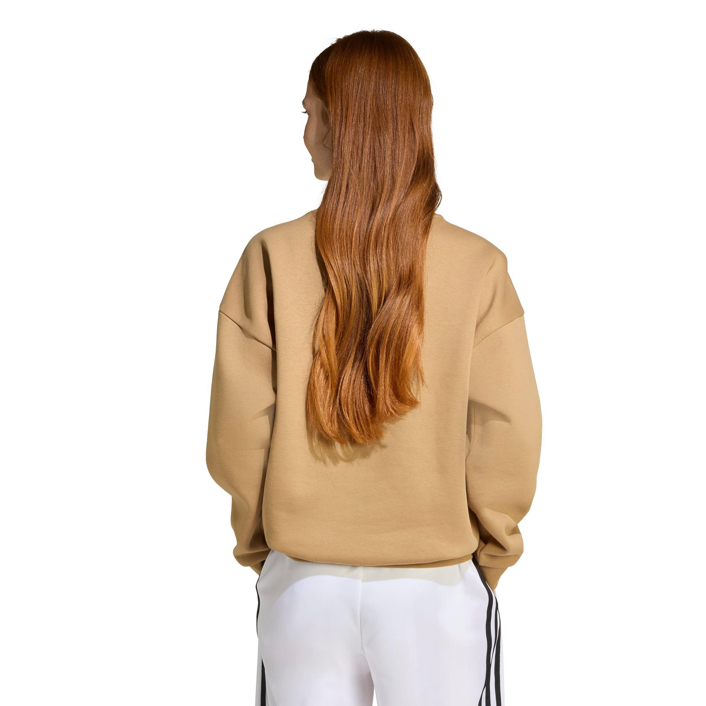 adidas Originals Essential Boyfriend Crew Big Girls' Beige Sweatshirt