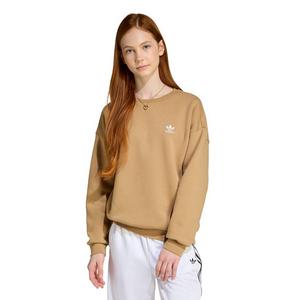 adidas Originals Big Girl's Essential Boyfriend Crew Sweatshirt -Beige