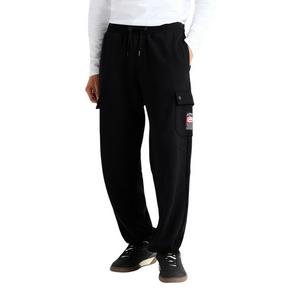 ecko unltd. Men's Cargo Pocket Fleece Baggy Pant - Black - BLACK