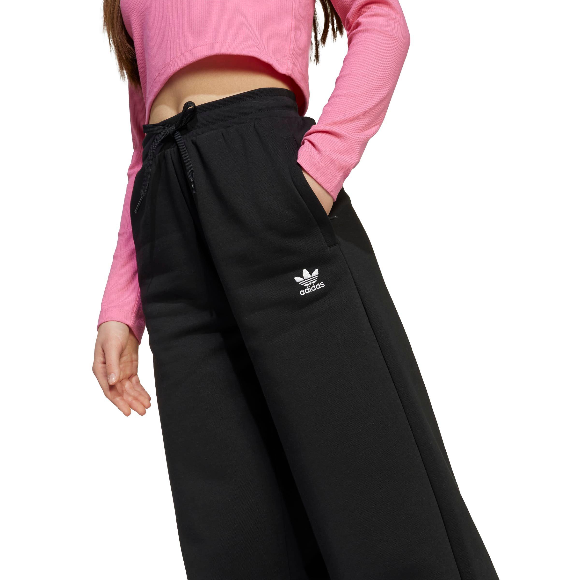 adidas Originals Essential Wide Leg Big Girls' Black Pants