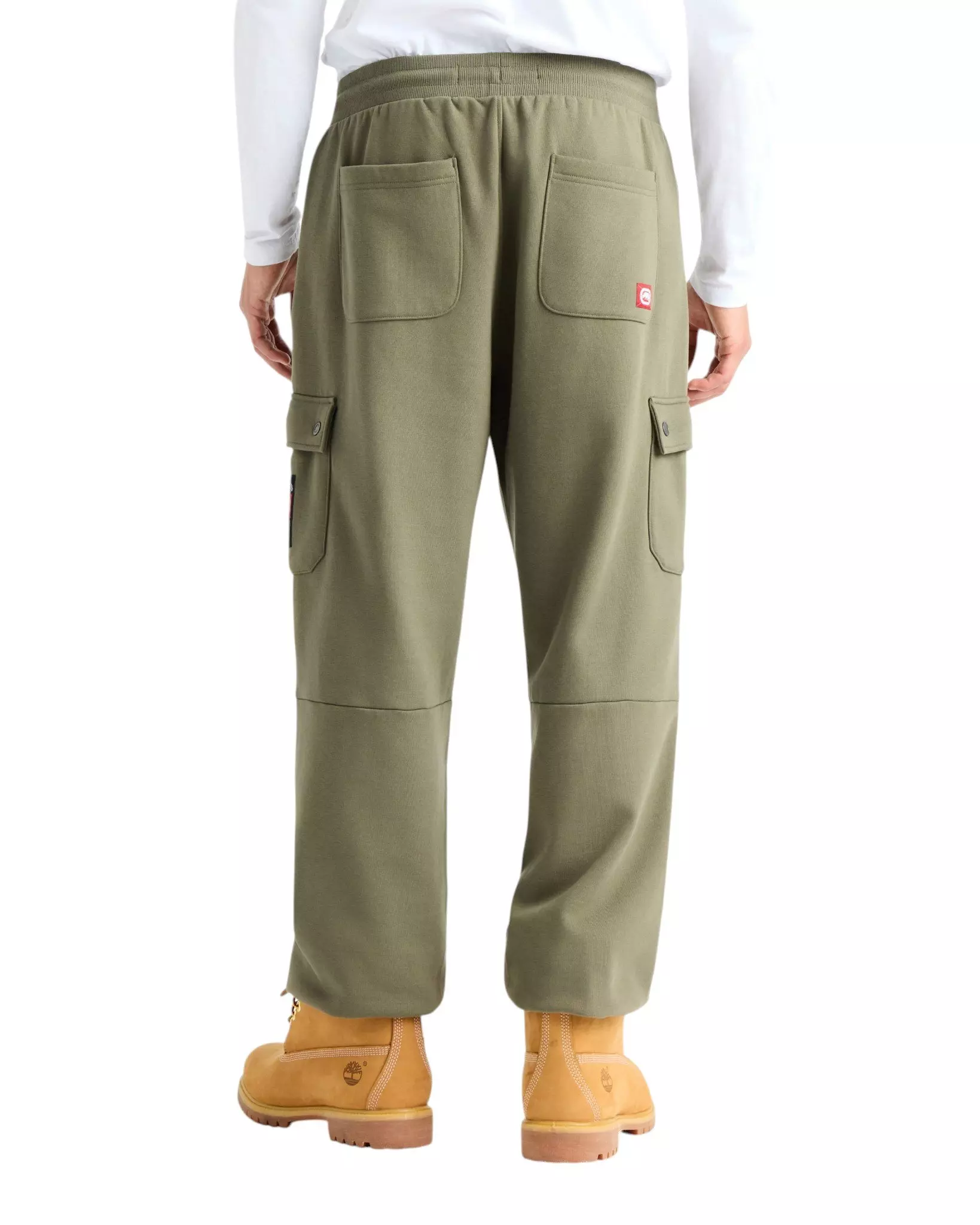ecko unltd. Men's Cargo Pocket Fleece Baggy Pant - Olive - OLIVE