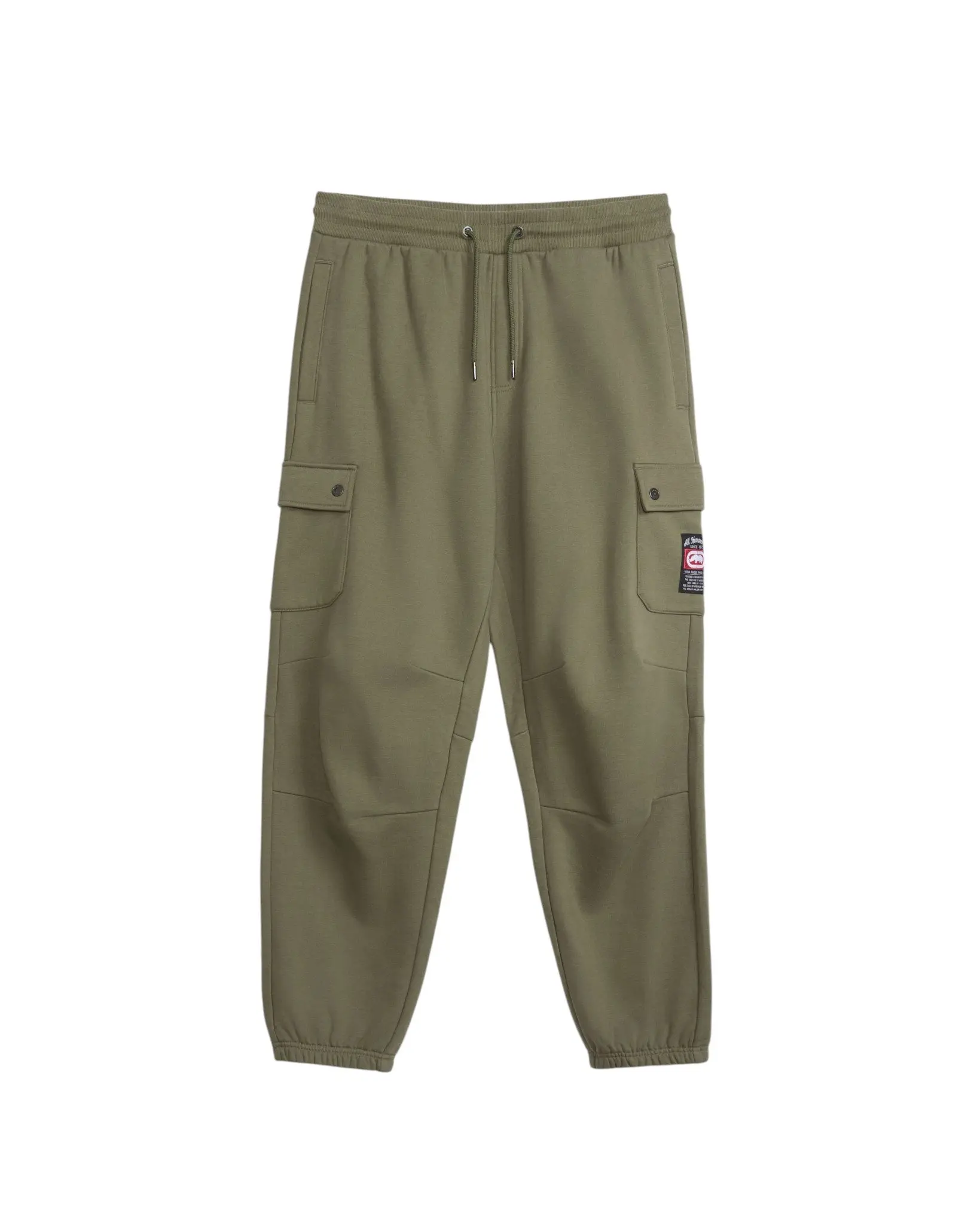 ecko unltd. Men's Cargo Pocket Fleece Baggy Pant - Olive - OLIVE