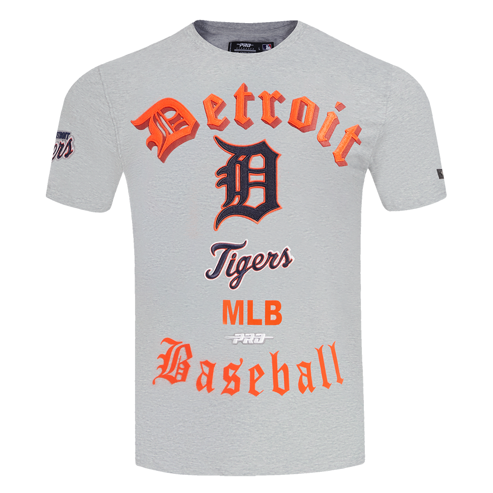 Pro Standard Men's MLB Detroit Tigers Old English Tee - Grey - GREY Thumbnail View 1