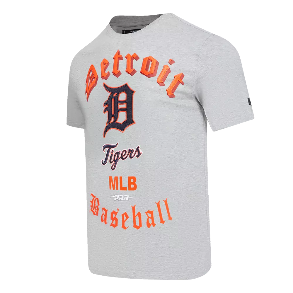 Pro Standard Men's MLB Detroit Tigers Old English Tee - Grey - GREY
