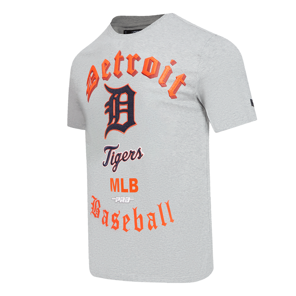 Pro Standard Men's MLB Detroit Tigers Old English Tee -Grey - GREY Thumbnail View 3
