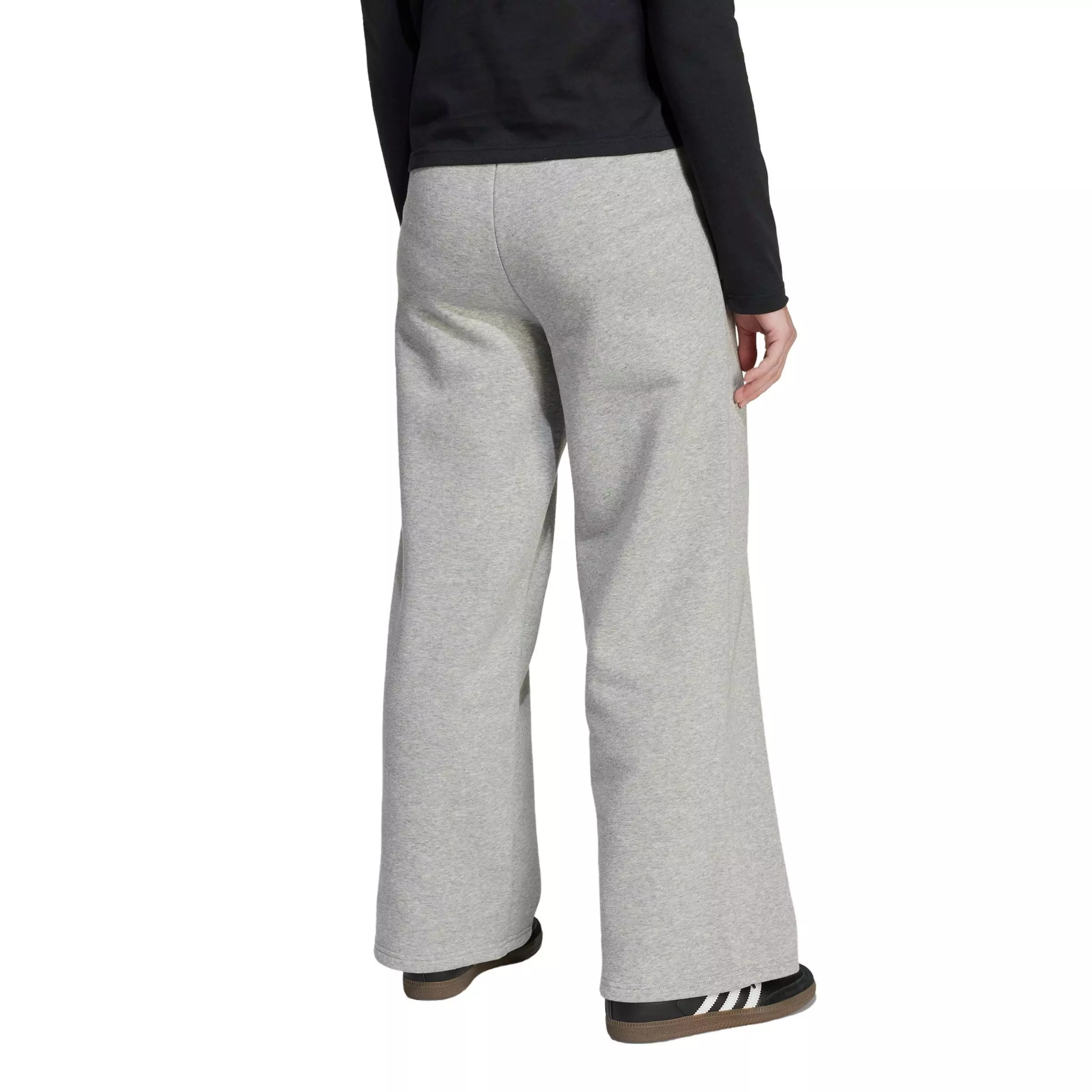 adidas Originals Big Girls' Essential Wide Leg Pants -Grey - GREY