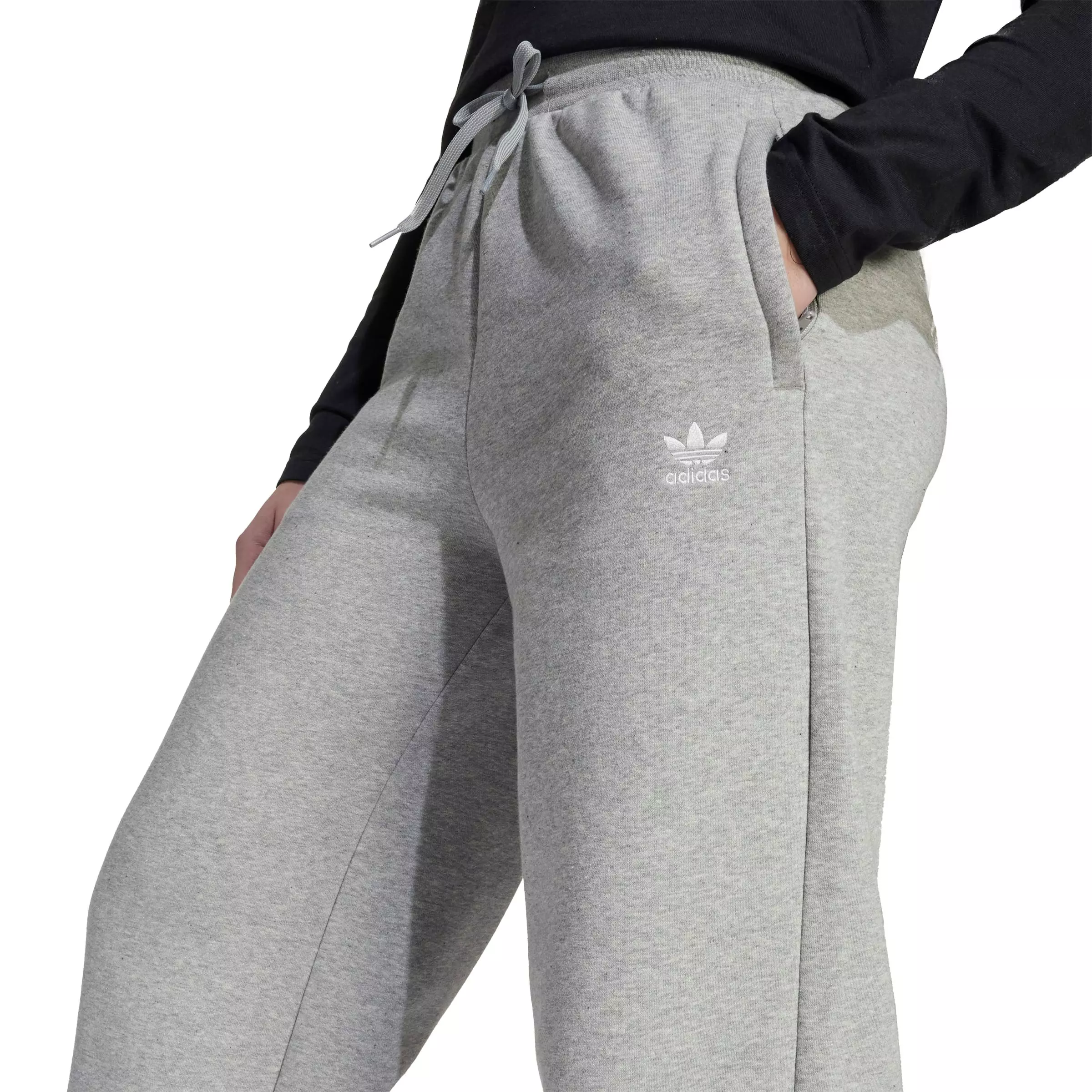 adidas Originals Big Girls' Essential Wide Leg Pants -Grey - GREY