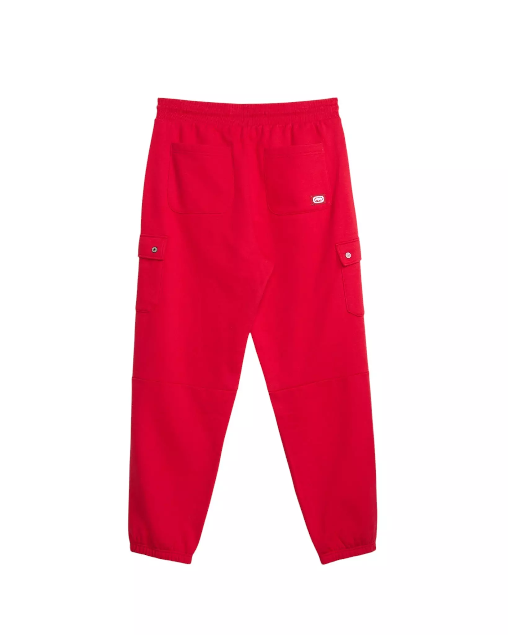 ecko unltd. Men's Cargo Pocket Fleece Baggy Pant - Red - RED