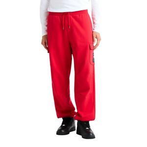 ecko unltd. Men's Cargo Pocket Fleece Baggy Pant - Red - RED